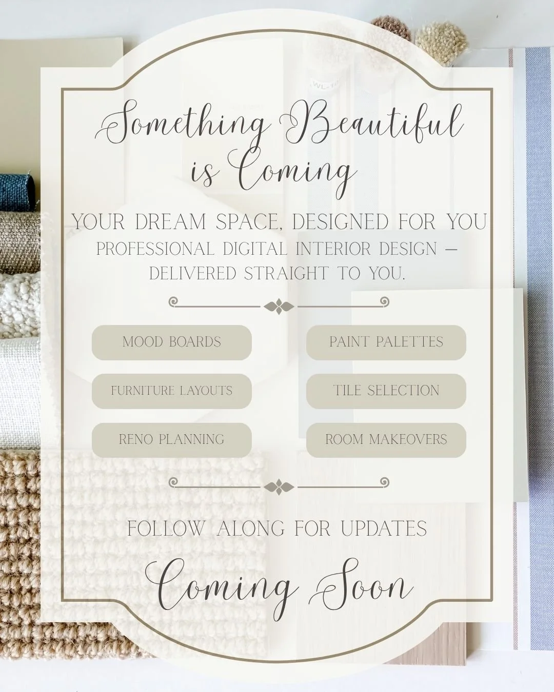 Exciting news, friends! 

Sydney is launching her very own digital interior design business, and I couldn't keep it to myself any longer! 

Whether you've been wanting to refresh a room, design a whole space from scratch, or just don't know where to 