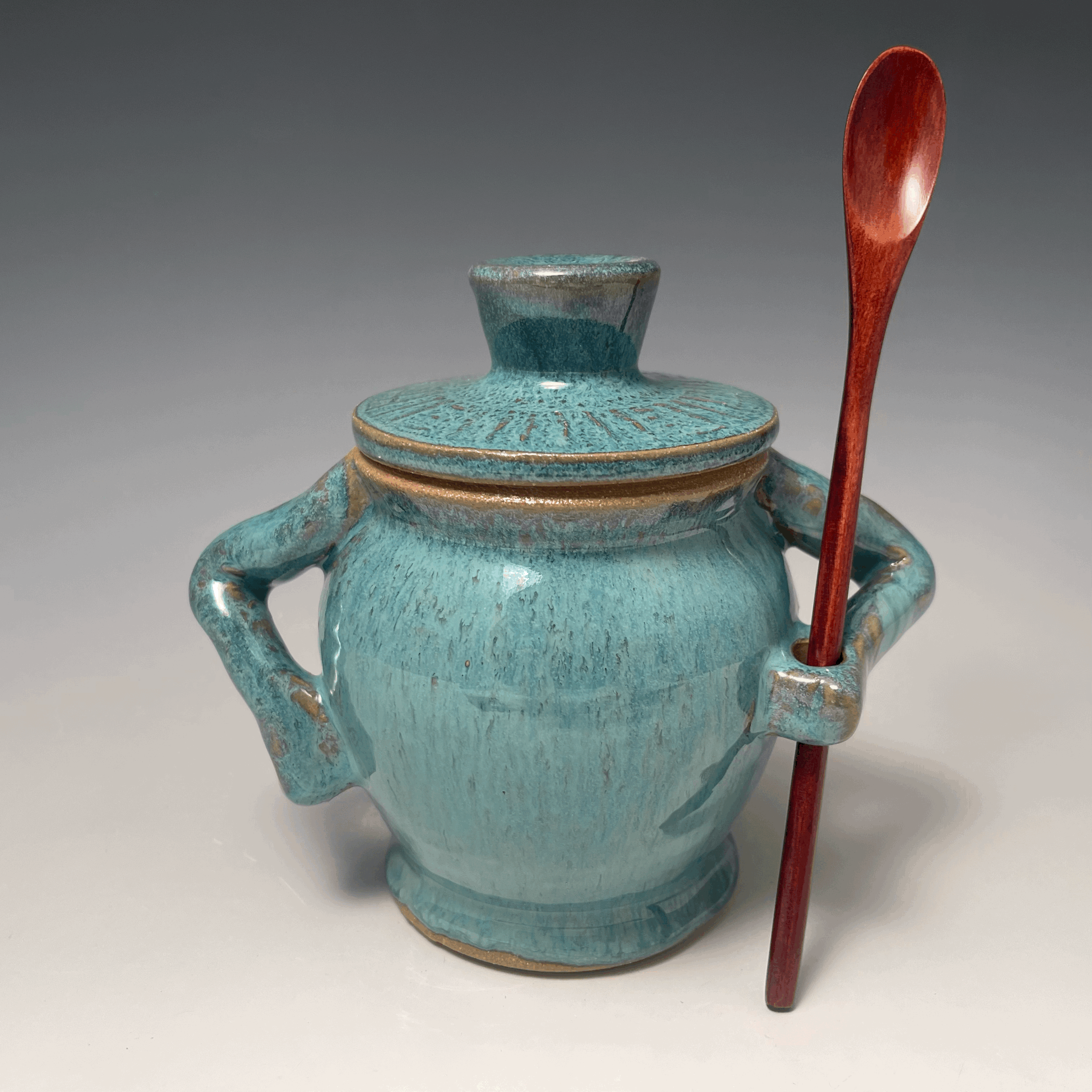 Sassy Sugar Jar: Blue-Teal