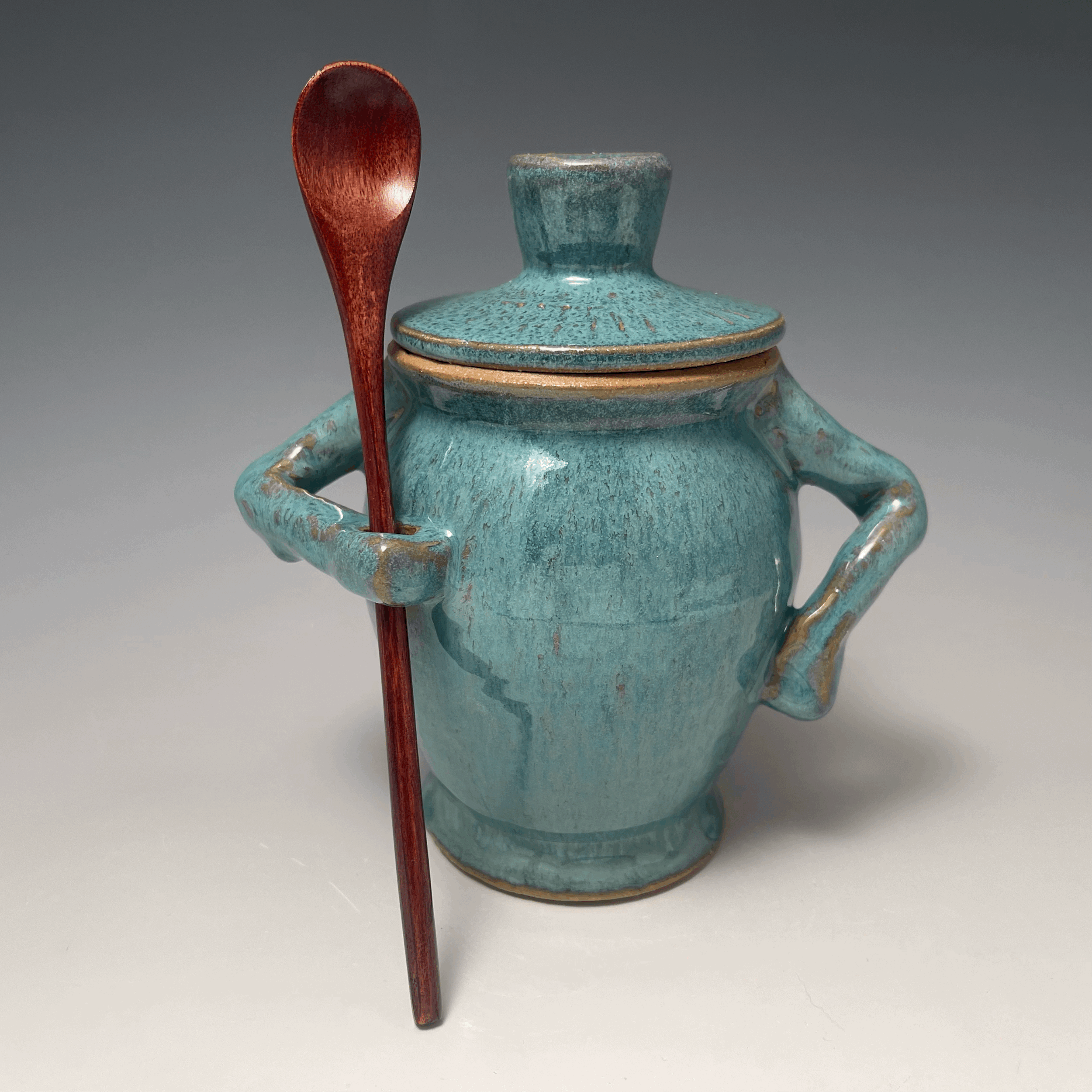 Sassy Sugar Jar: Blue-Teal