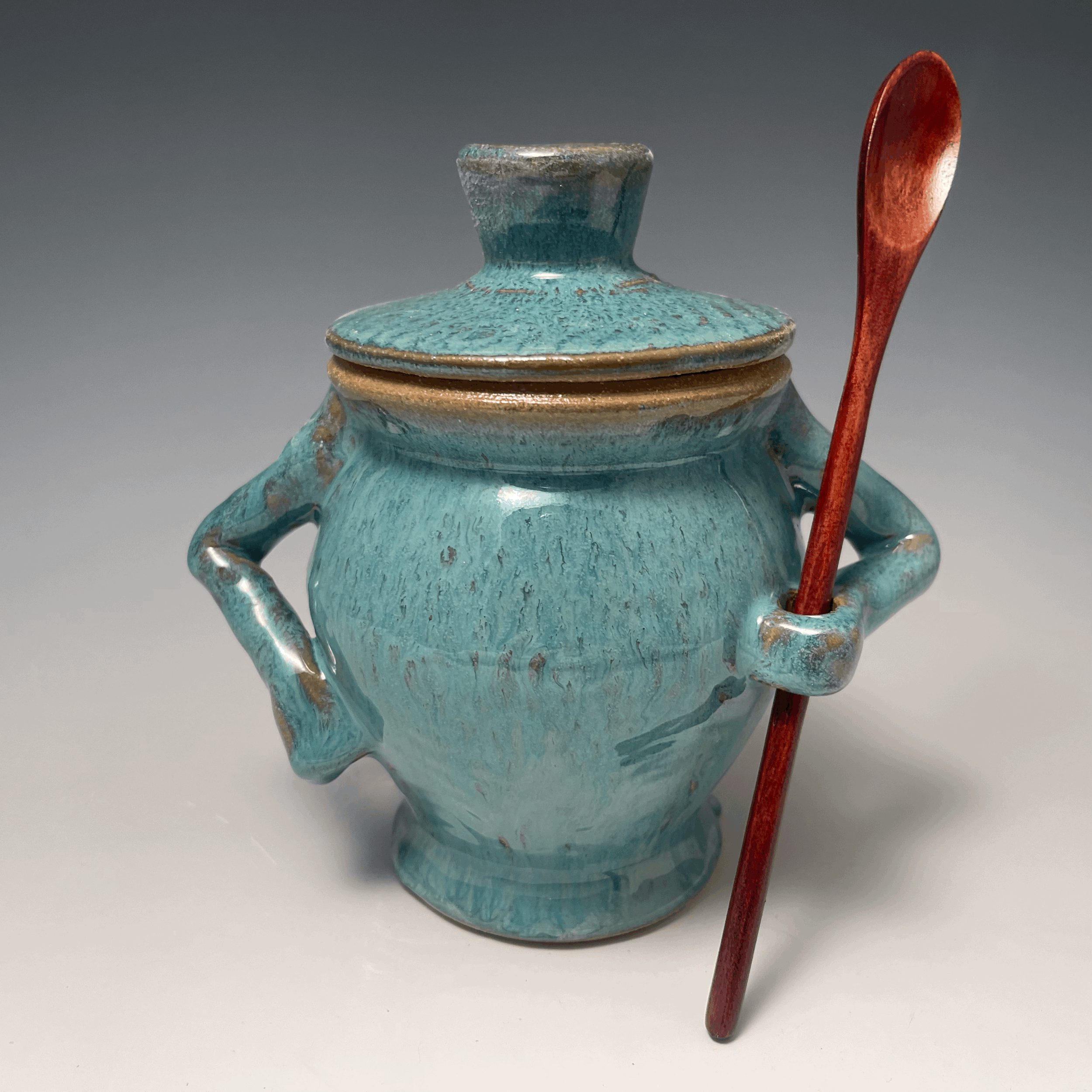 Sassy Sugar Jar: Blue-Teal