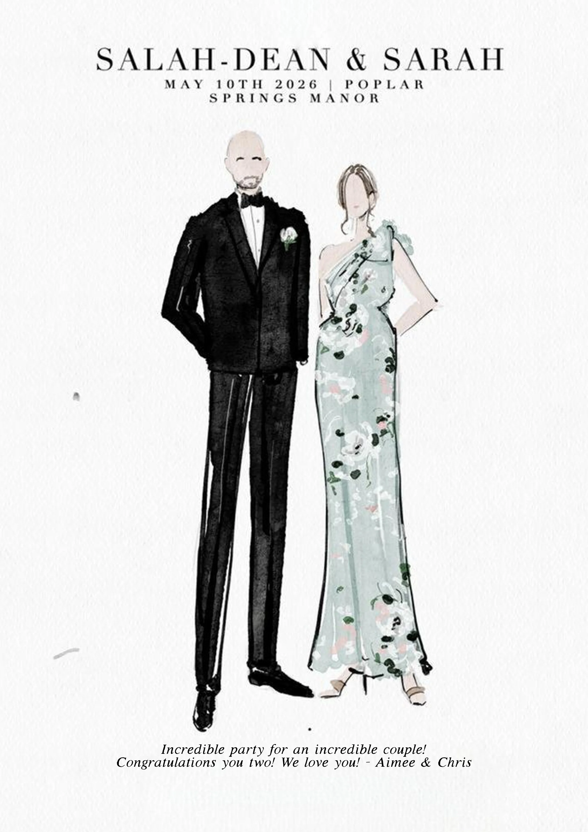 Live Guest Portrait Customizable Print Layout