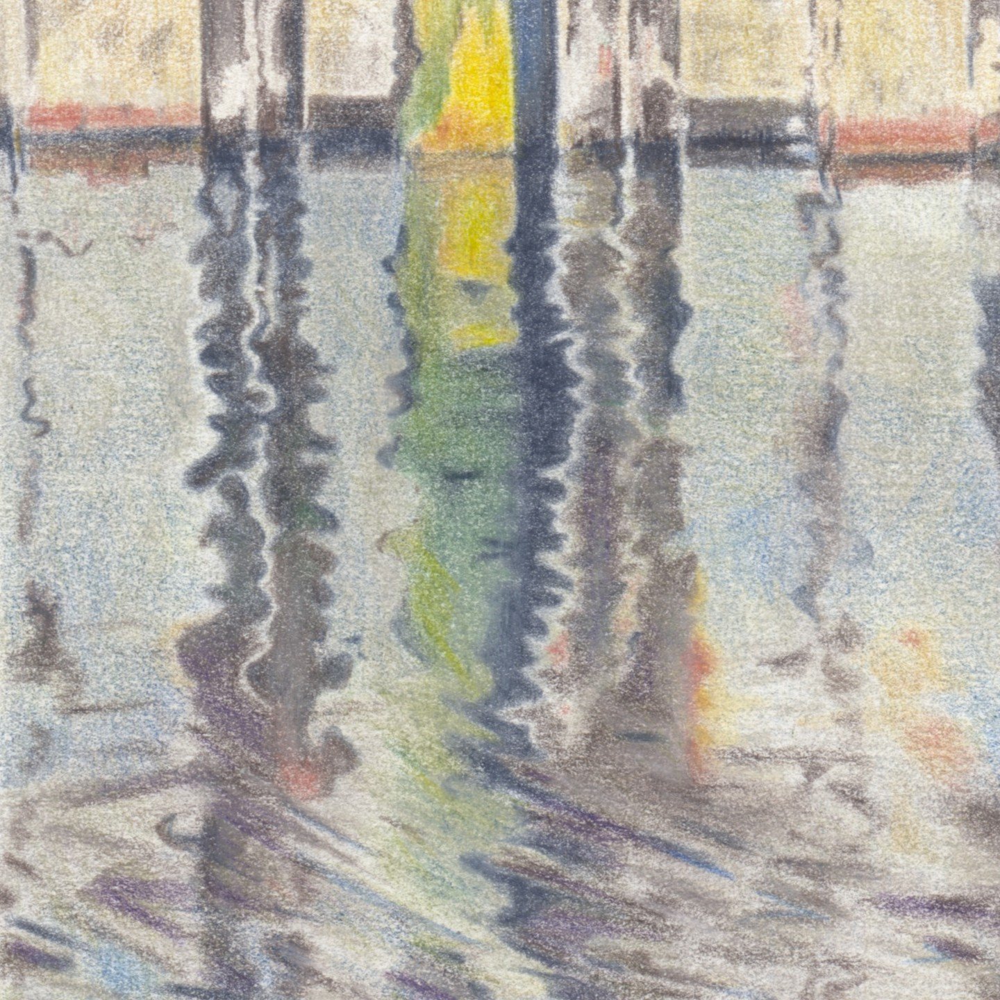 After a really lovely exhibition @bridportcontemporary gallery I am back in my studio, pondering on the conversations that I had around ripples and reflections, which captured my visitors' imaginations.

This piece forms part of my Harbour Walls Coll