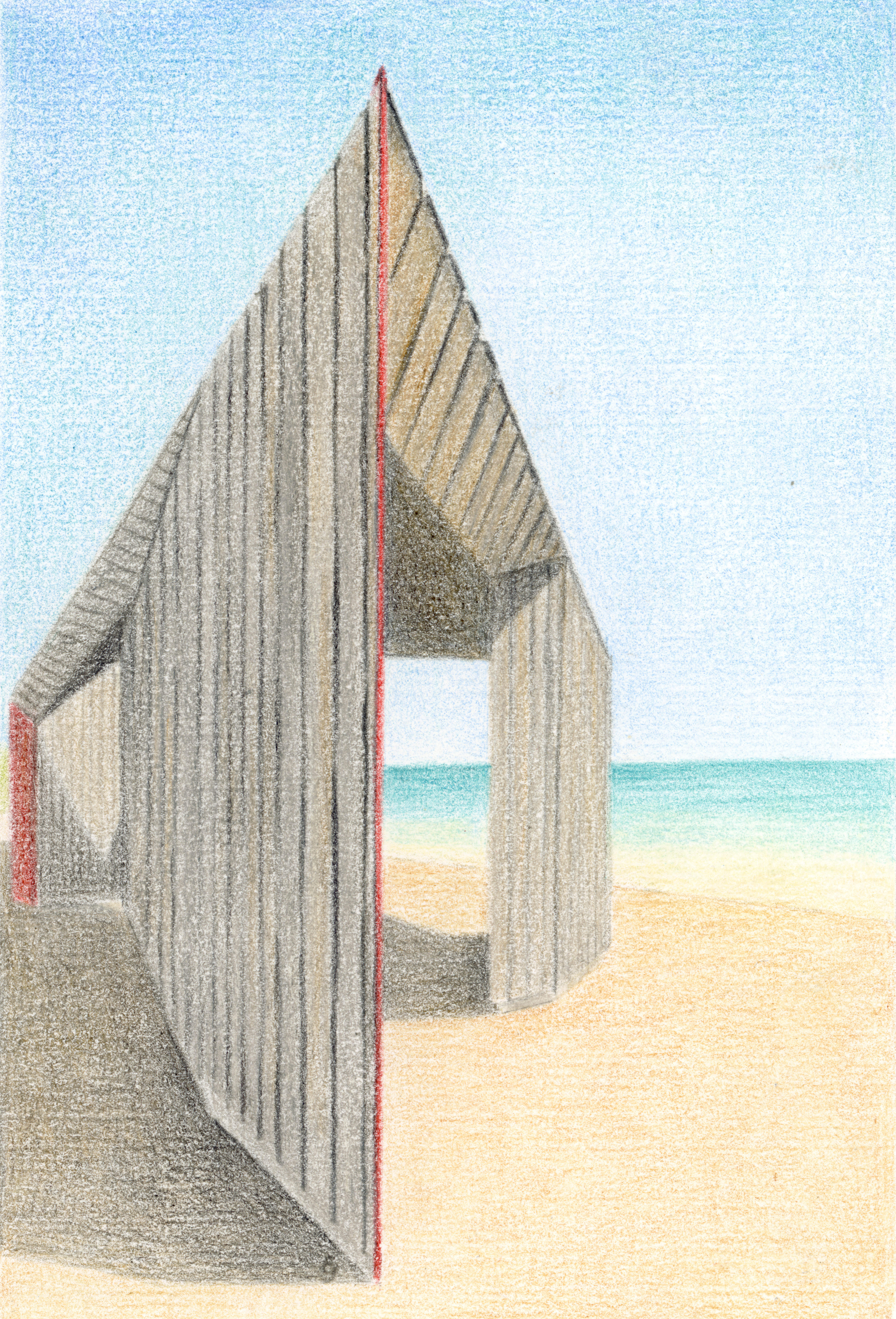 Bexhill Beach Shelters IV Bexhill Beach Shelters Collection by Liz Coxford