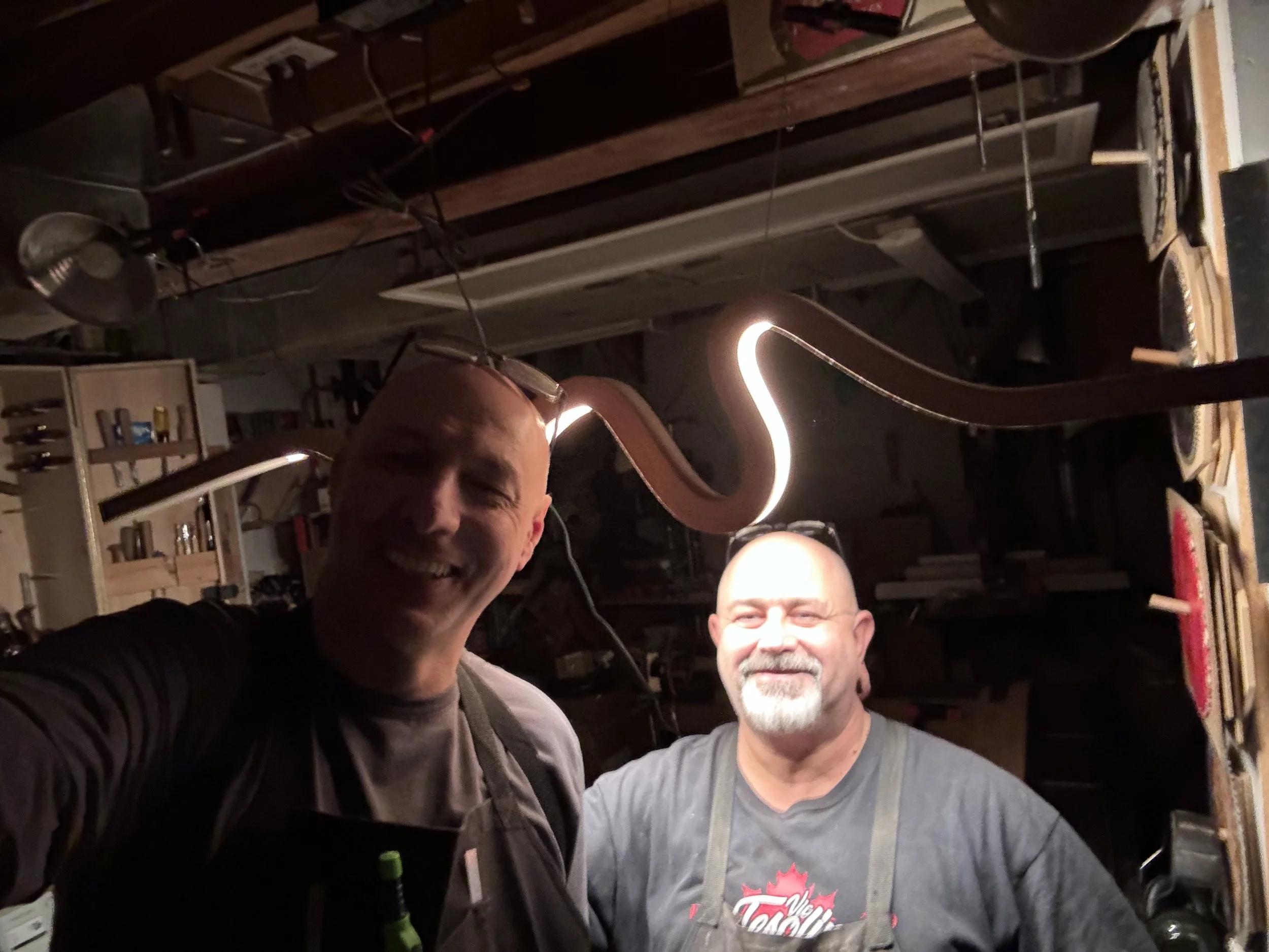Image of founders Mohammad and Steve in their workshop