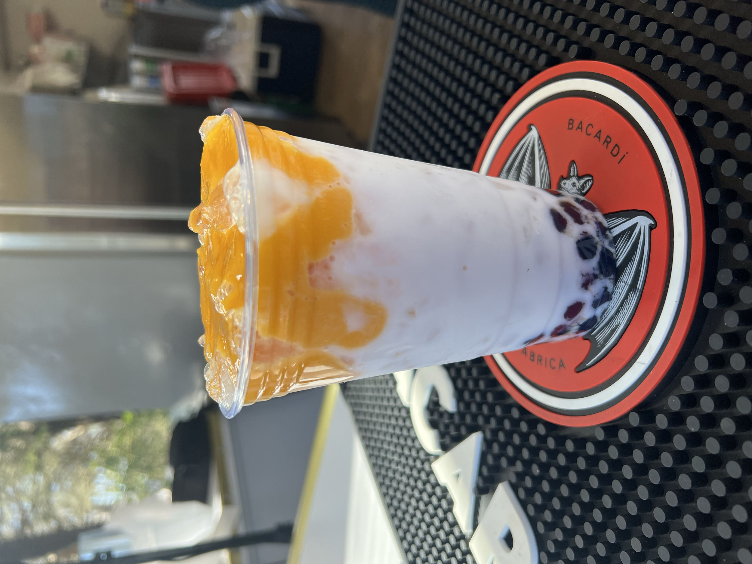 Fresh Mango Boba over ice