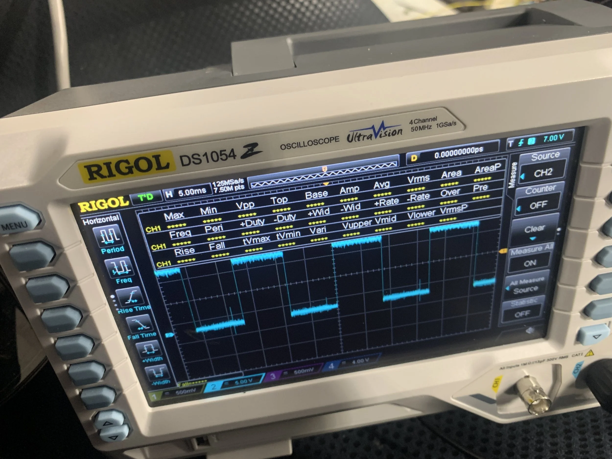 Looking at the signal from a custom designed cam angle sensor. This used off the shelf hall effect sensors and a custom made tone ring.