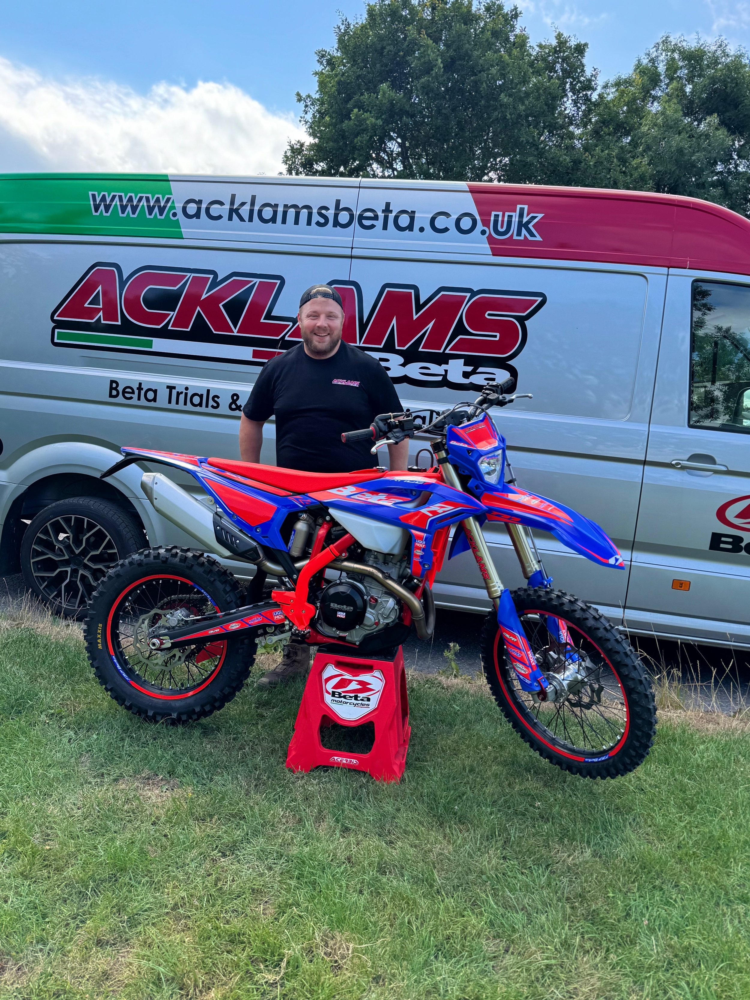 Danny Sadler, Harrogate van centre director with a Beta RR infront of sister company Acklams Beta Van supplied by Harrogate Van Centre