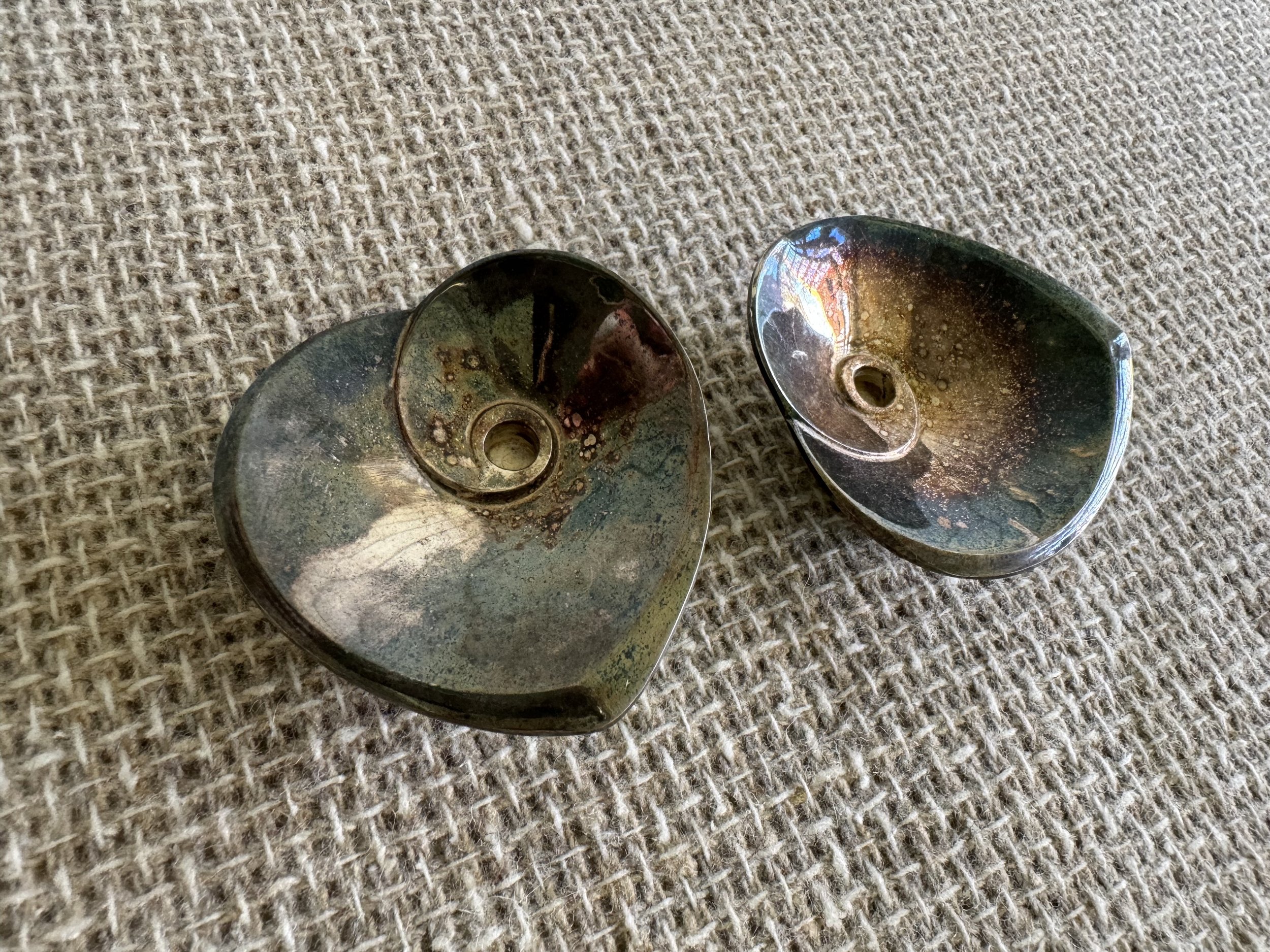 Set of 2 Dansk tiny taper candle holders