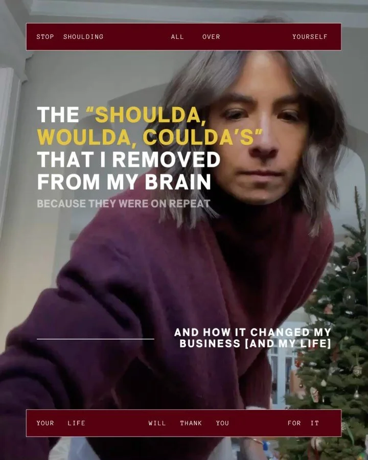 THE &ldquo;SHOULD&rdquo; VOICE USED TO RUN MY LIFE.

I carried around an invisible checklist of everything I should&rsquo;ve been or had by a certain time.
I thought listening to the shoulds would make me &ldquo;better.&rdquo;

Really&hellip;they mad