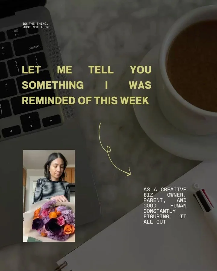 LET ME TELL YOU SOMETHING
I WAS REMINDED OF THIS WEEK

&darr;

I always try to carry a lot on my own.

Personally.
In my business.
In life.

But here&rsquo;s what I&rsquo;ve been reminded of this week &mdash; in the most real way:

We&rsquo;re not me