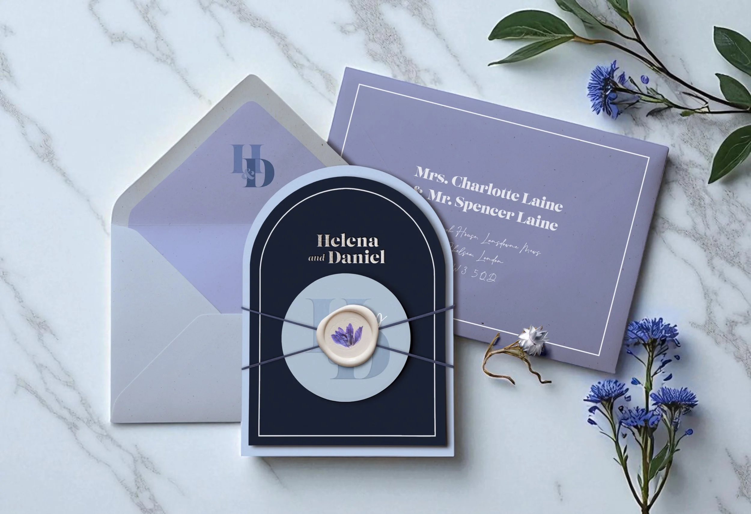 Bespoke wedding invitation suite by Honey Bee Mine