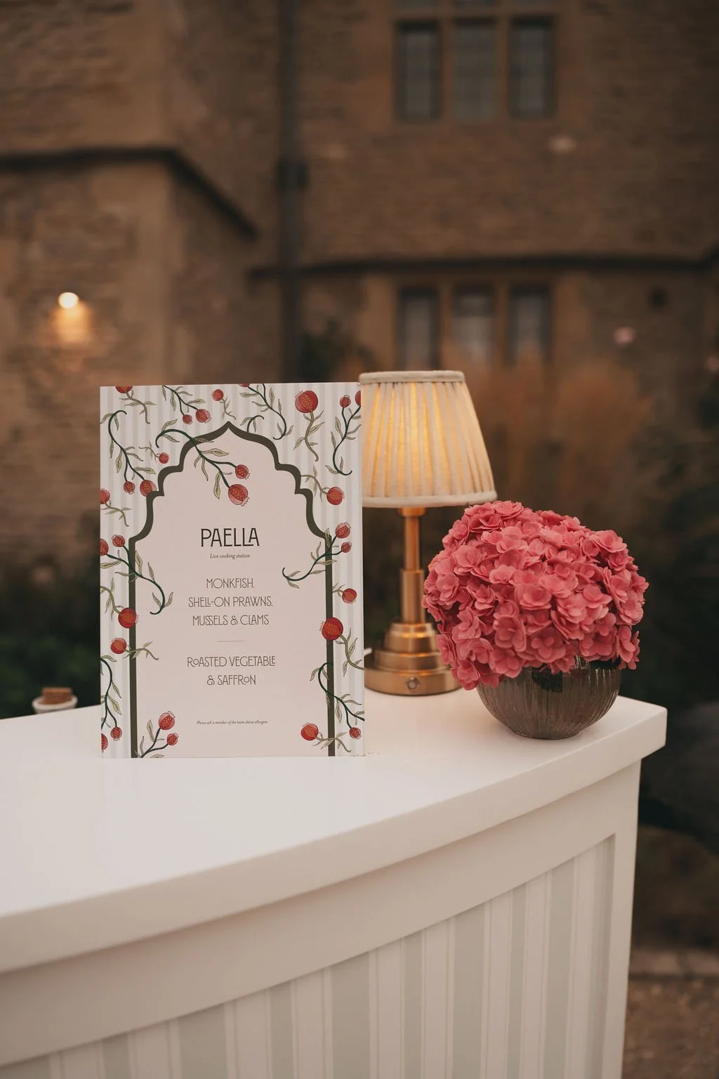 Guest information stationery created for a multi-event wedding weekend at Kin House