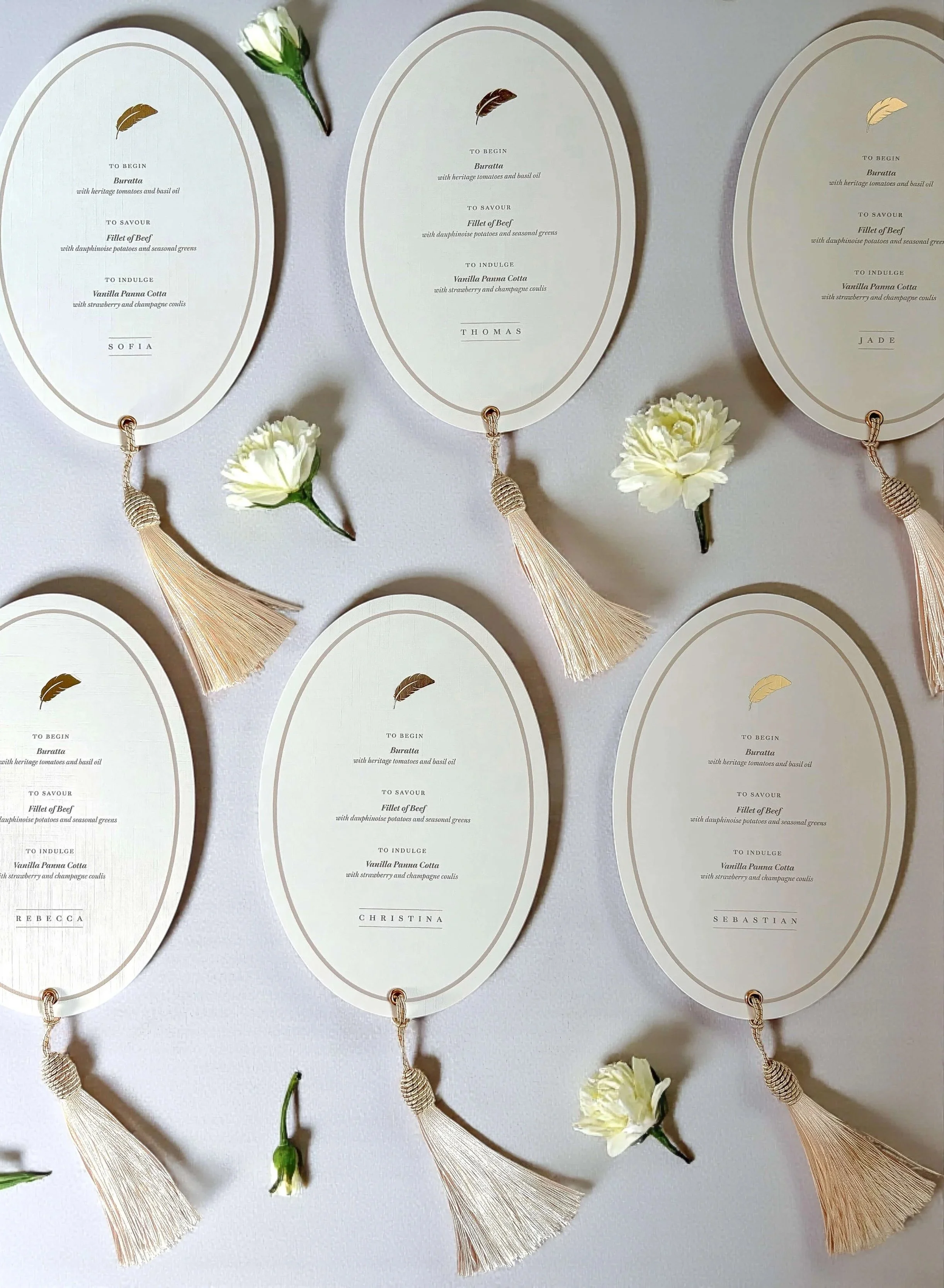 La Plume Gold Foil Menu