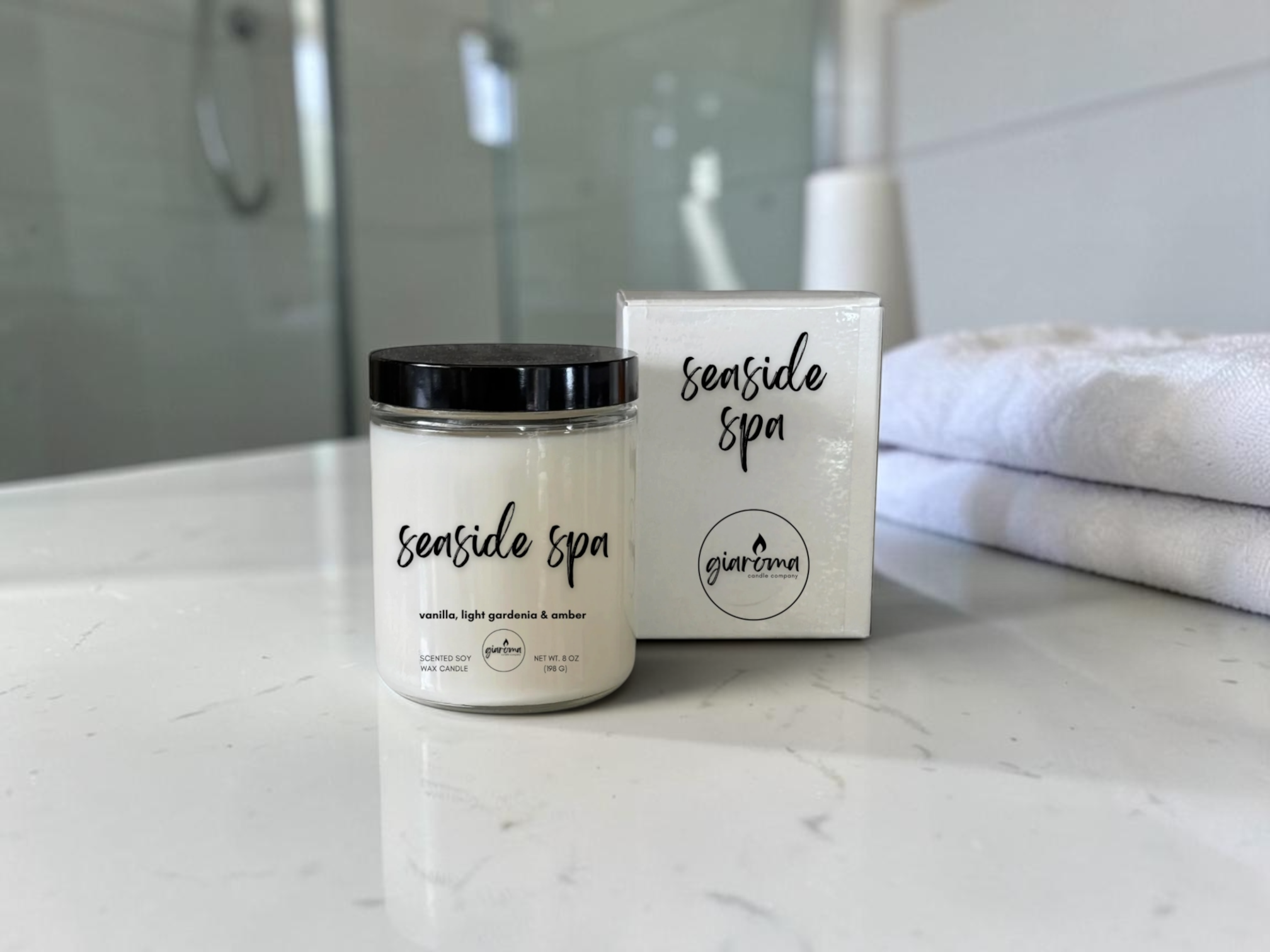 SEASIDE SPA - Vanilla, Light Gardenia and Amber 8 OZ - SOY