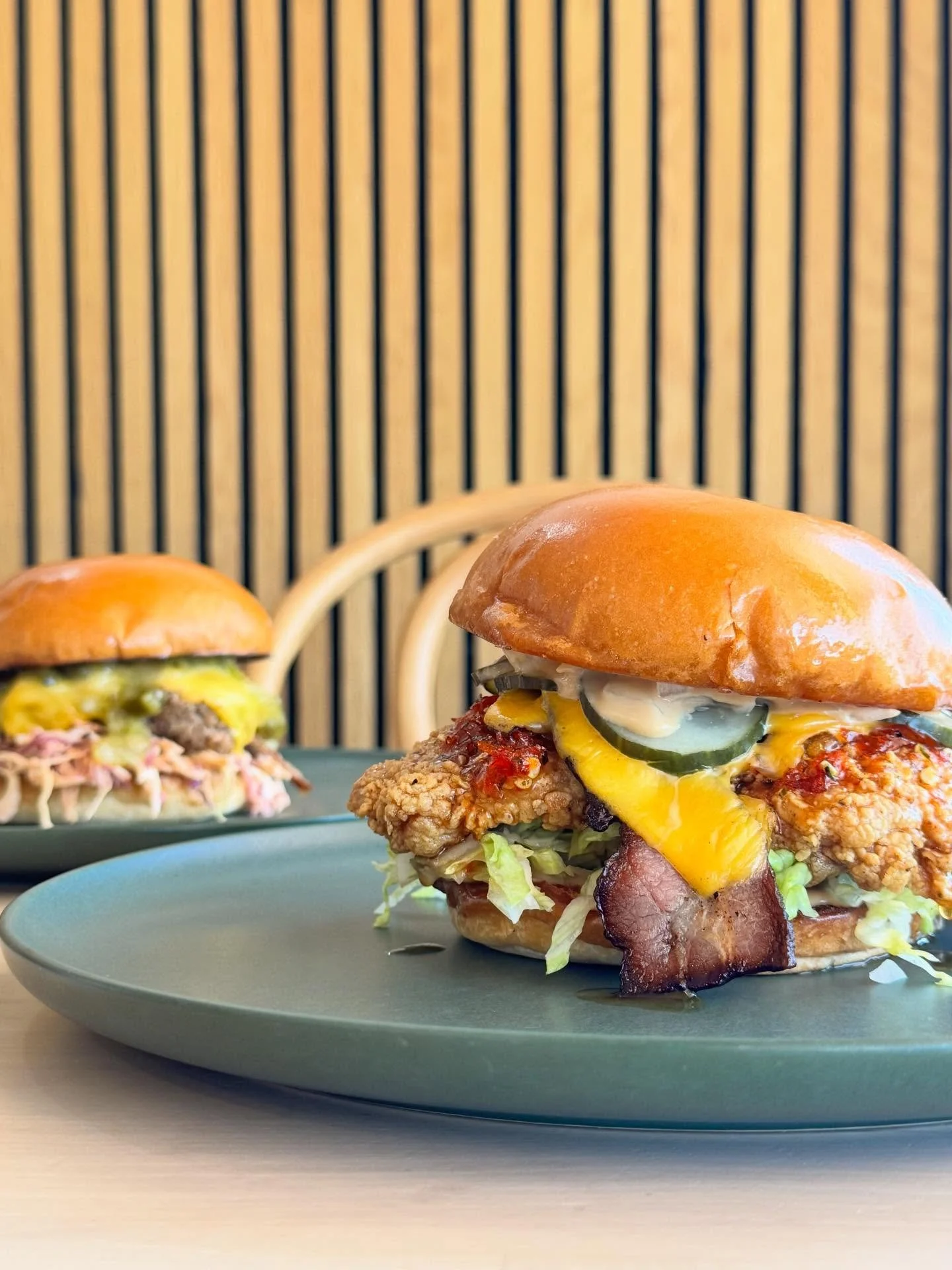 NEW BURGERS 🚨
Our Friday night burger menu has some new additions!

HOT HONEY CHICKEN
Chilli brined fried chicken, smoked bacon, burger cheese, hot honey, onion, pickles, lettuce, smokey mayo, milk bun.

Takeaway only 5:30pm - 8pm
Pre order anytime 