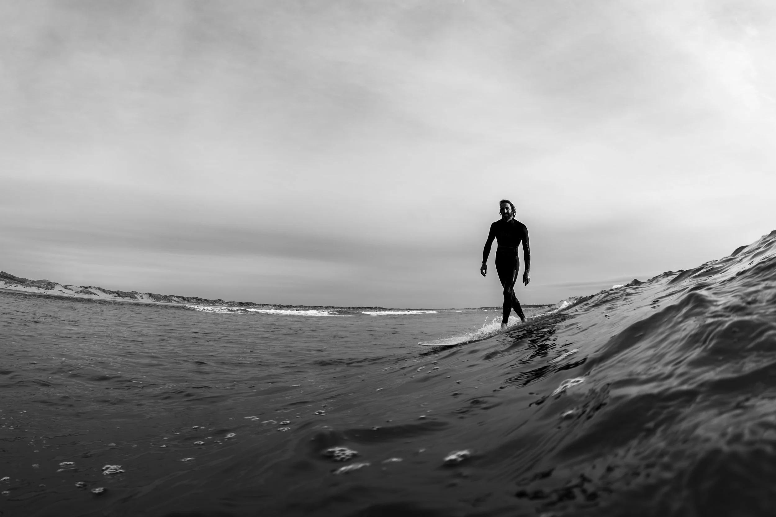 Black and white longboard style Saunton Sands.jpg
