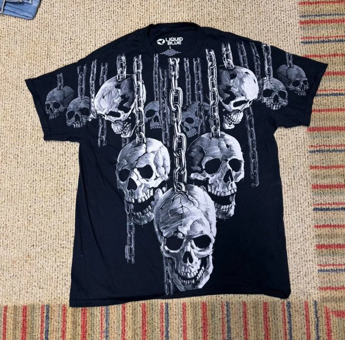 liquid blue skeletons shirt