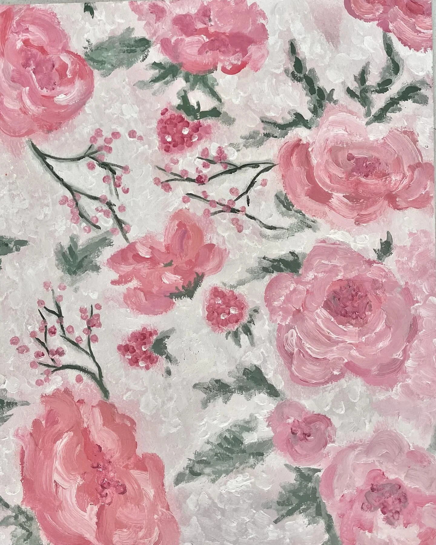 &ldquo;floral blanket&rdquo; surface painting 🌷
13&rdquo; x 9&rdquo;, oil on canvas 

another one of my lovely oil paintings that came out soooo beautiful wahh!! i was super proud of myself for this piece hehe~
this one has also already been sold, s