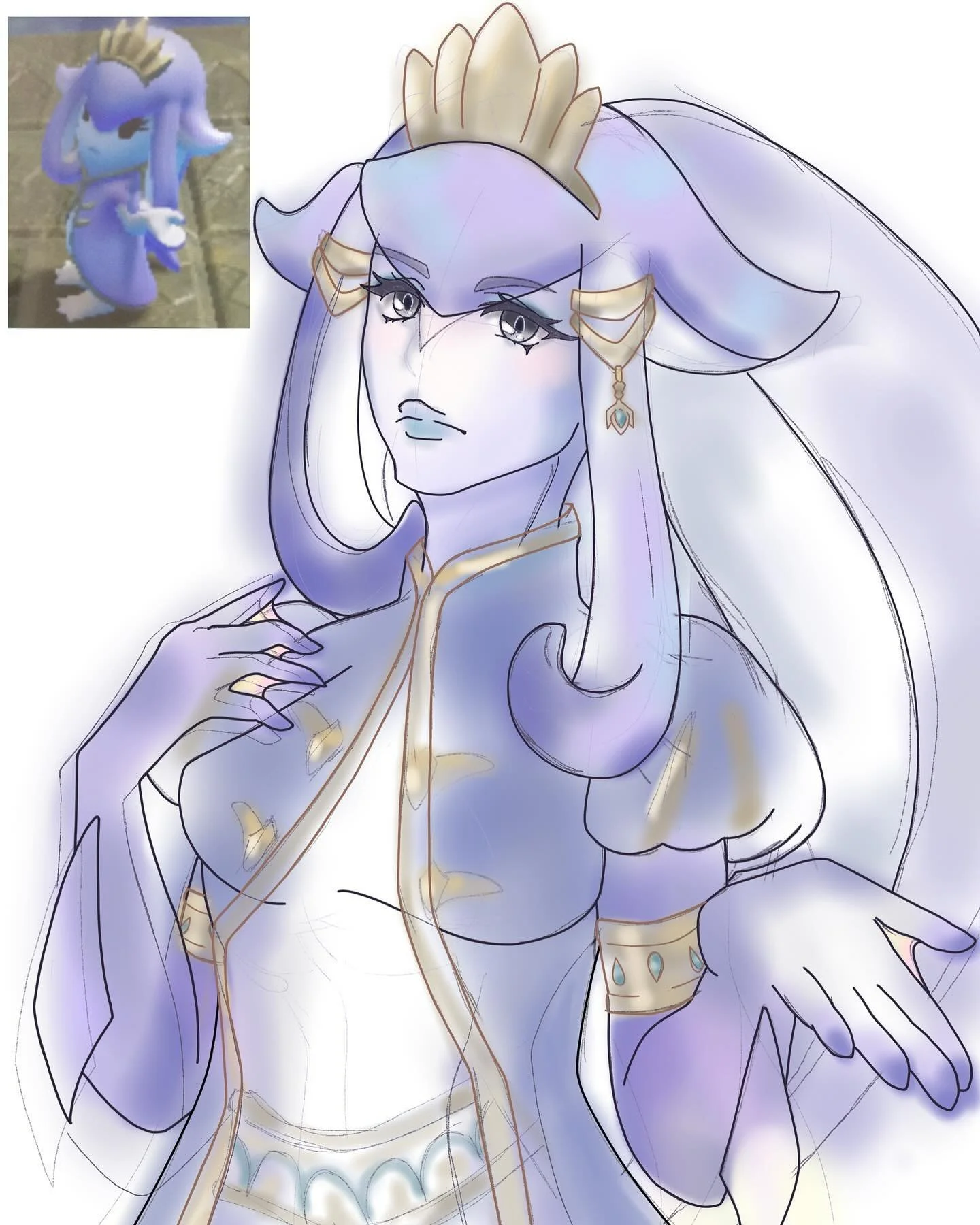 kushara wip ⚜️🩵 

{tag}
#ゼルダの伝説　#知恵のかりもの #legendofzelda #legendofzeldaechoesofwisdom #echoesofwisdom #loz #totk #botw #zora #anime #art #animeart #kushara #artsy