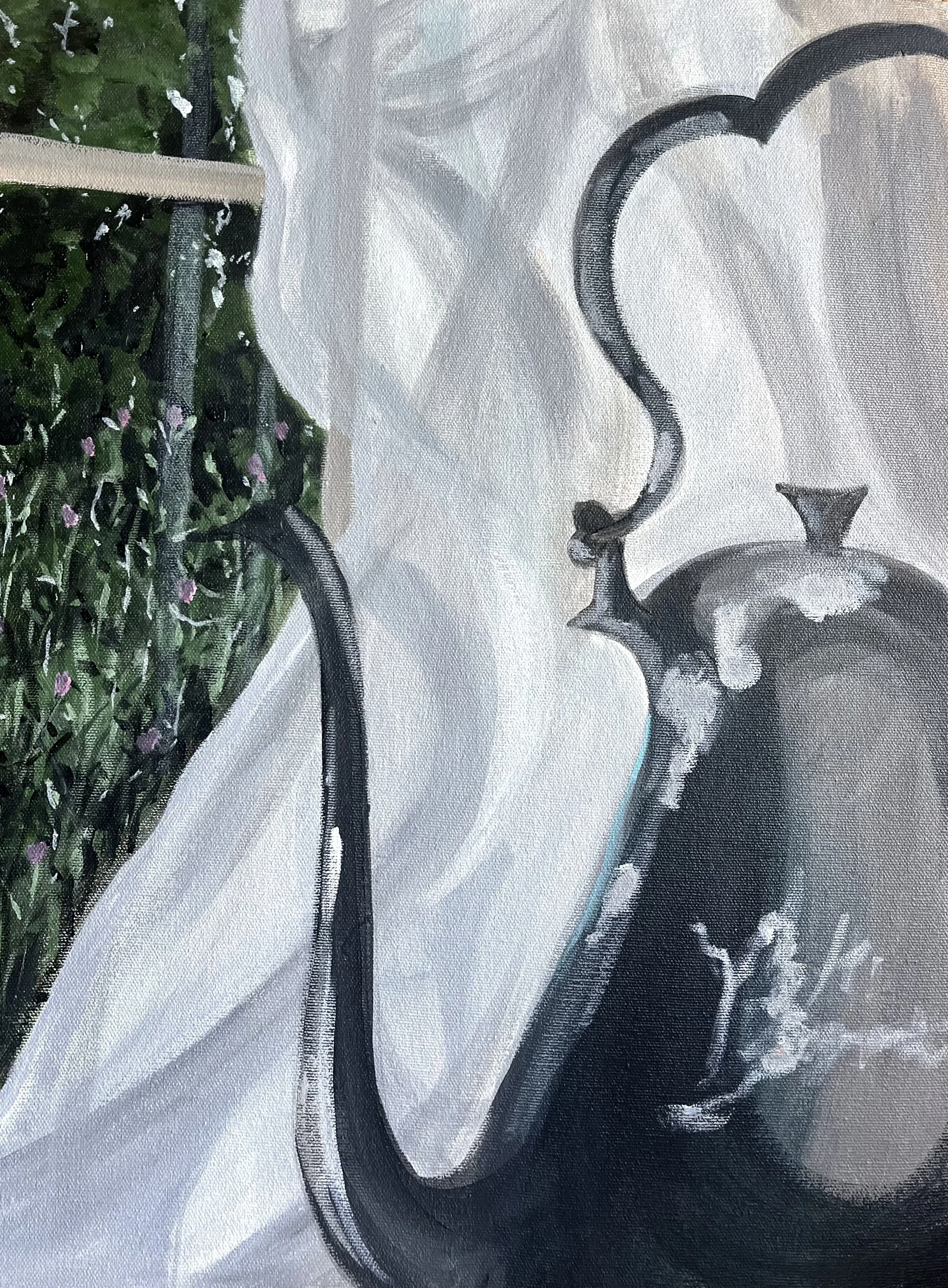 𝑲𝒆𝒕𝒕𝒍𝒆, 16" x 8" acrylic on canvas, 2024