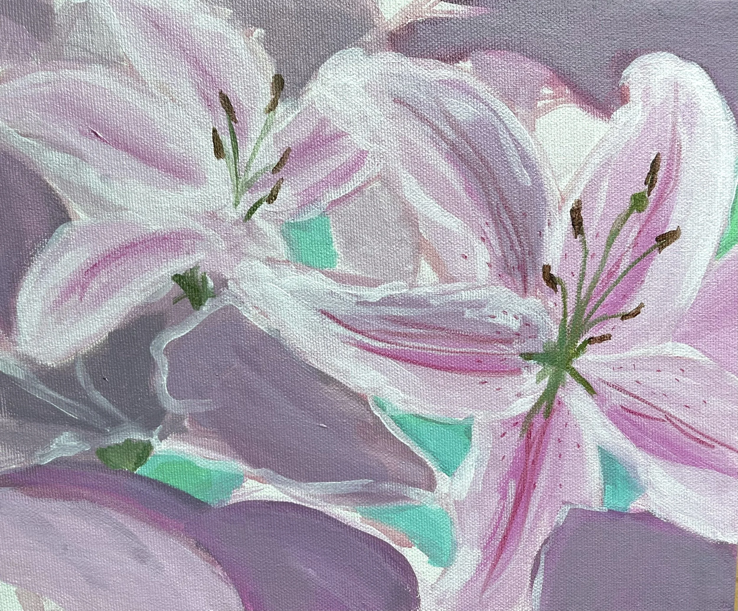 𝑳𝒊𝒍𝒚, 9" x 4", acrylic on canvas, 2023