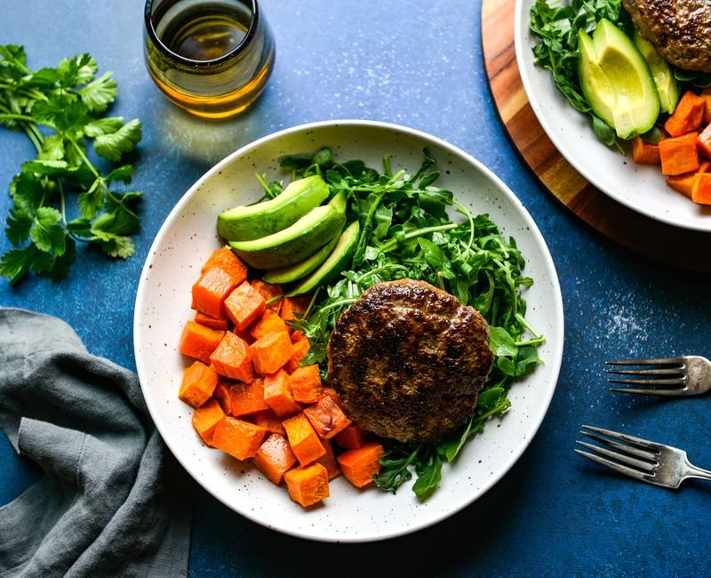 CHIPOTLE BURGER AND ROASTED SWEET POTATO BOWLS-1.jpg