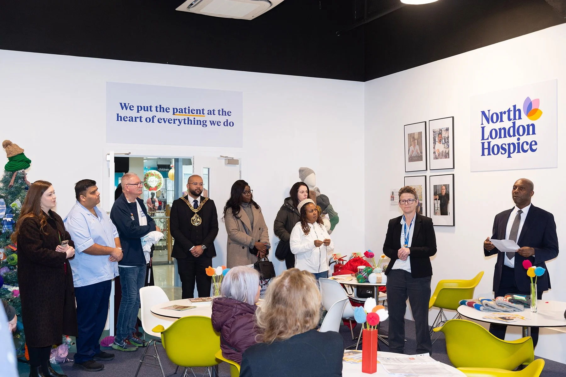 Guests listening to local MP