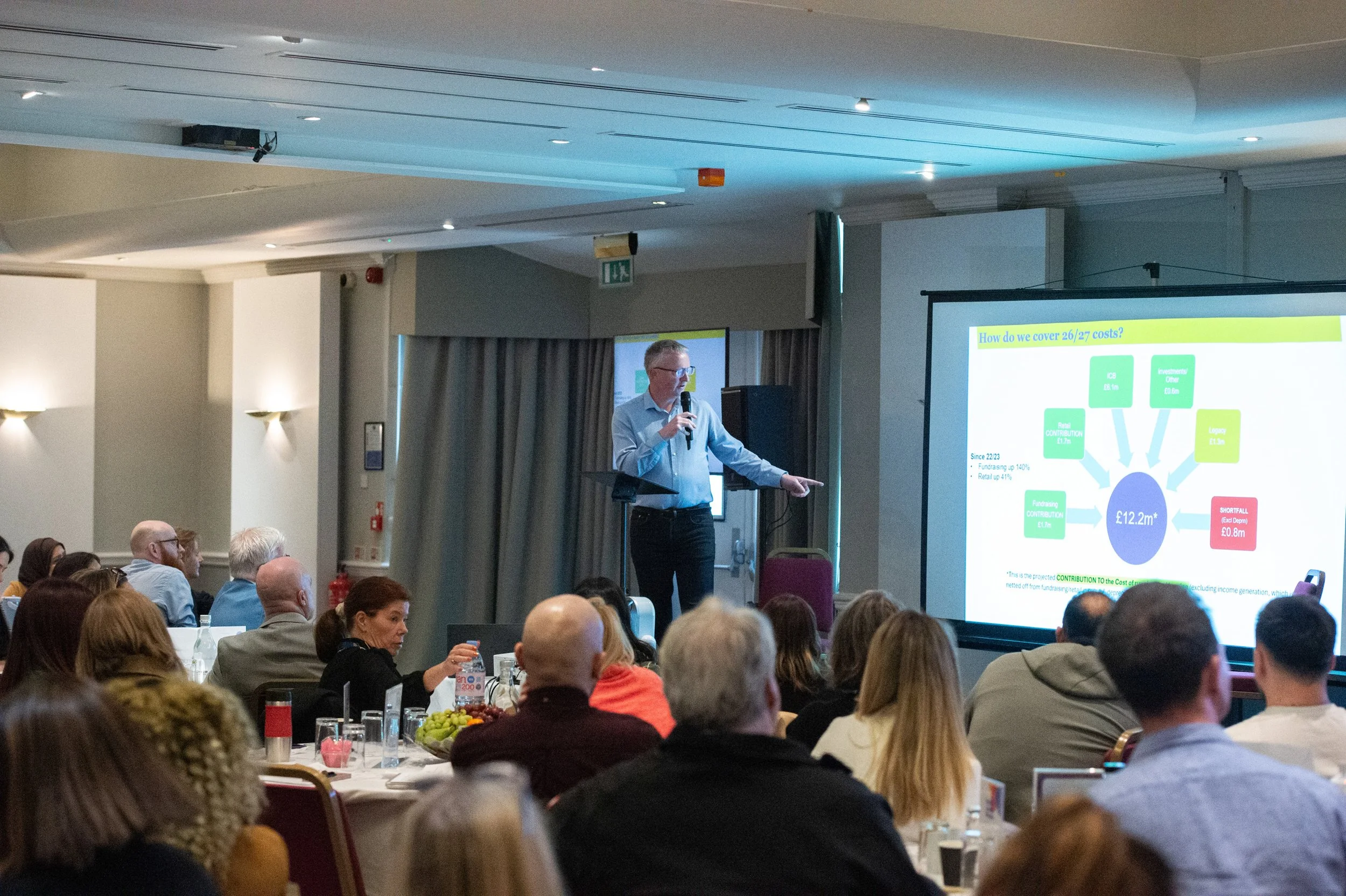Accounts Director giving talk to North London Hospice staff