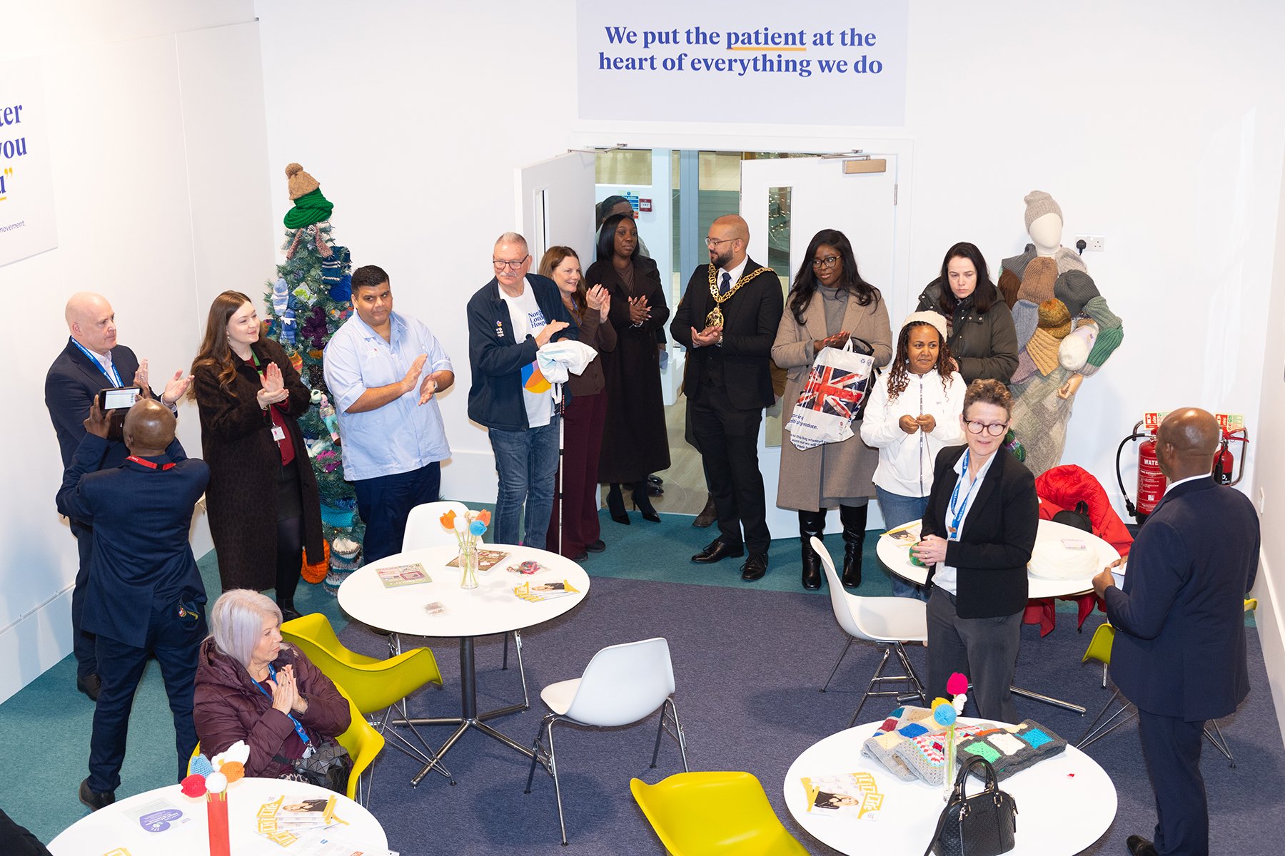 Guests applaud local MP's speech