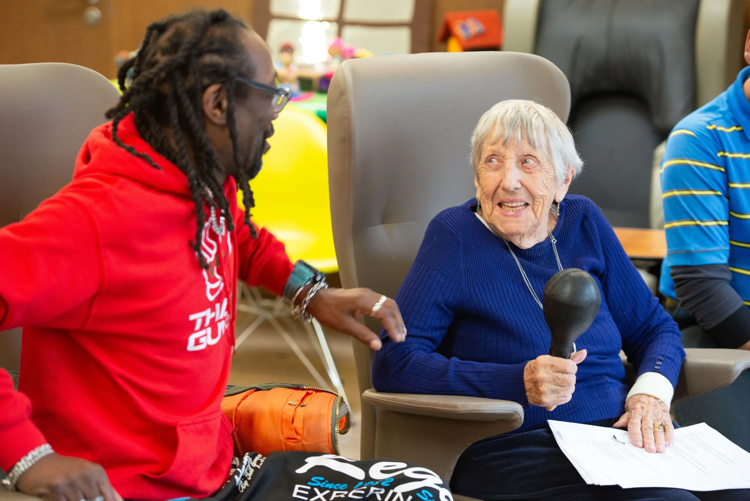 A music therapy group at North London Hospice