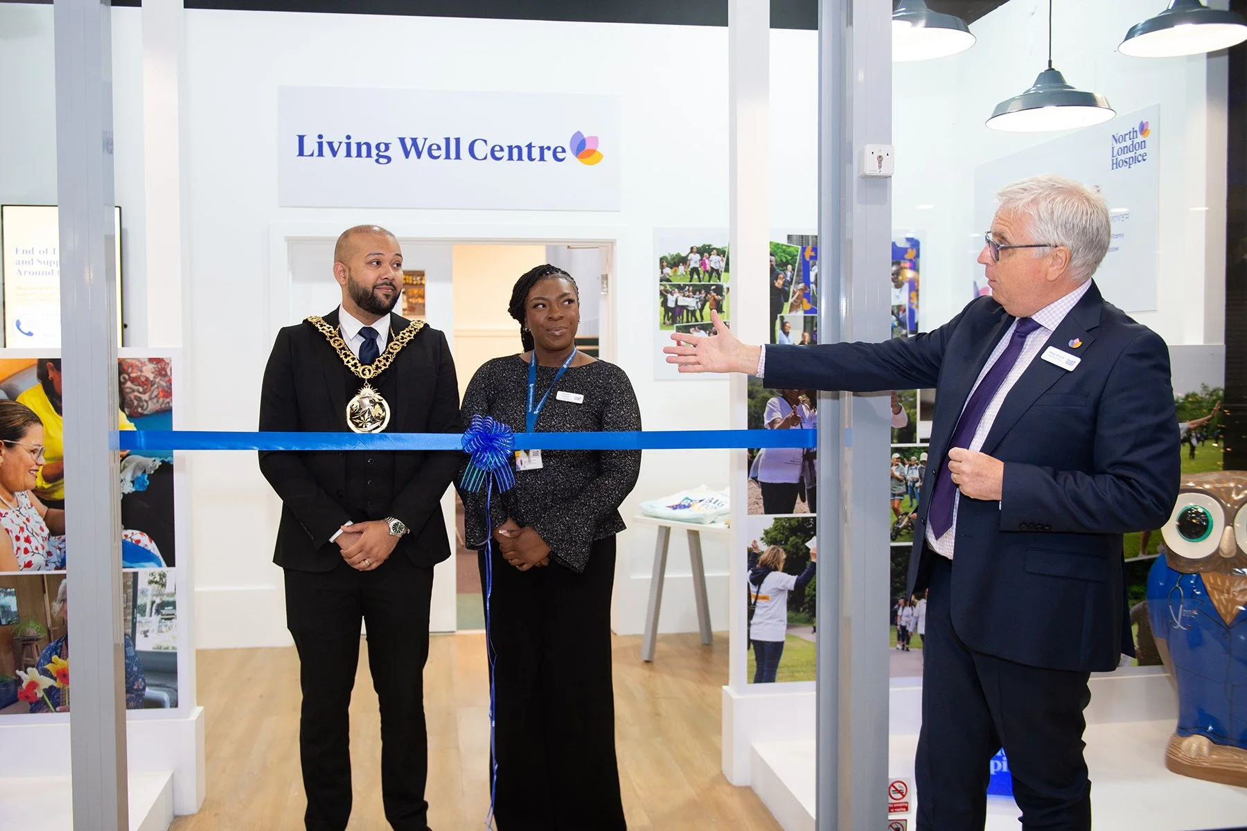 NLH Director of Retail Peter Brook introduces Mayor of Haringey Ahmed Manbub