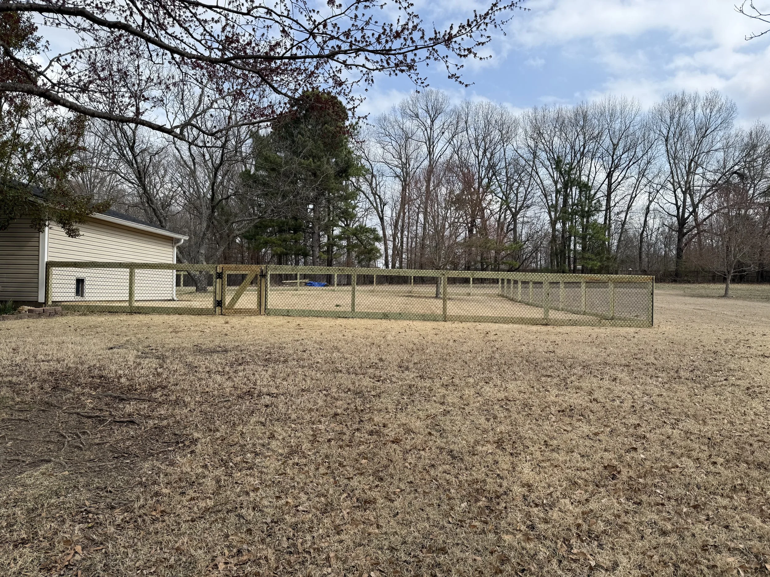 Residential California chain link fence installed in Hernando, MS by DeSoto Fence Co.
