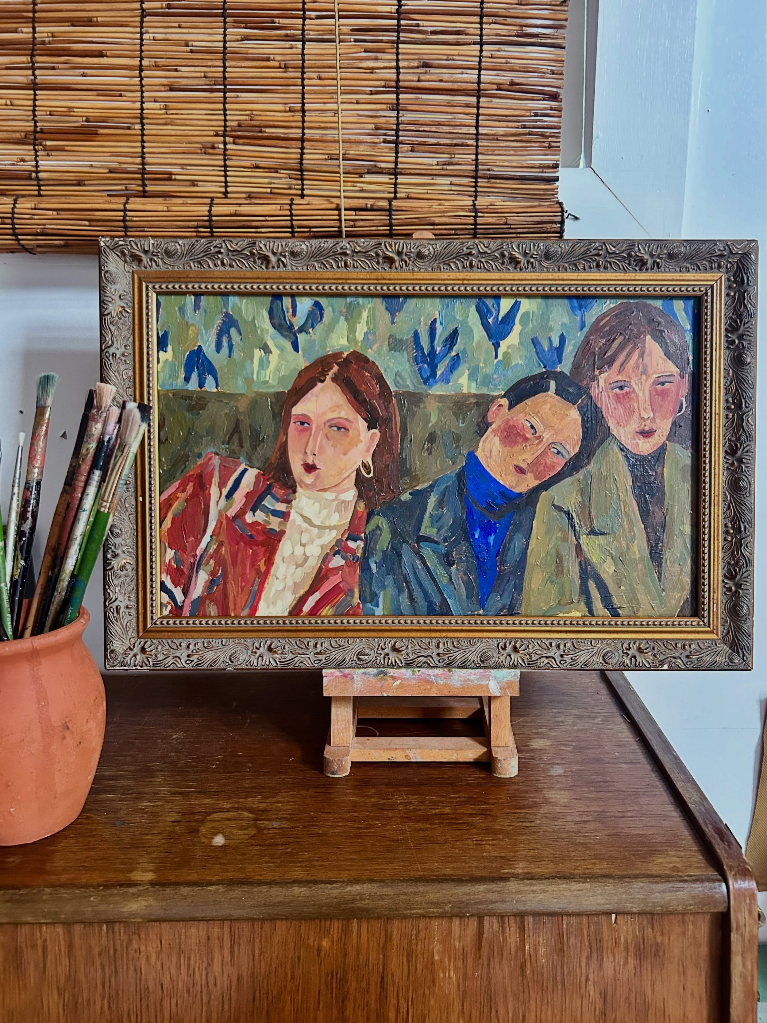 Sourced some cool vintage frames and decided to try something different in them. Really LOVED painting this. Still might delete later. 🫠 #artistbrain

P.s. thank you to everyone who purchased prints today! 🫶