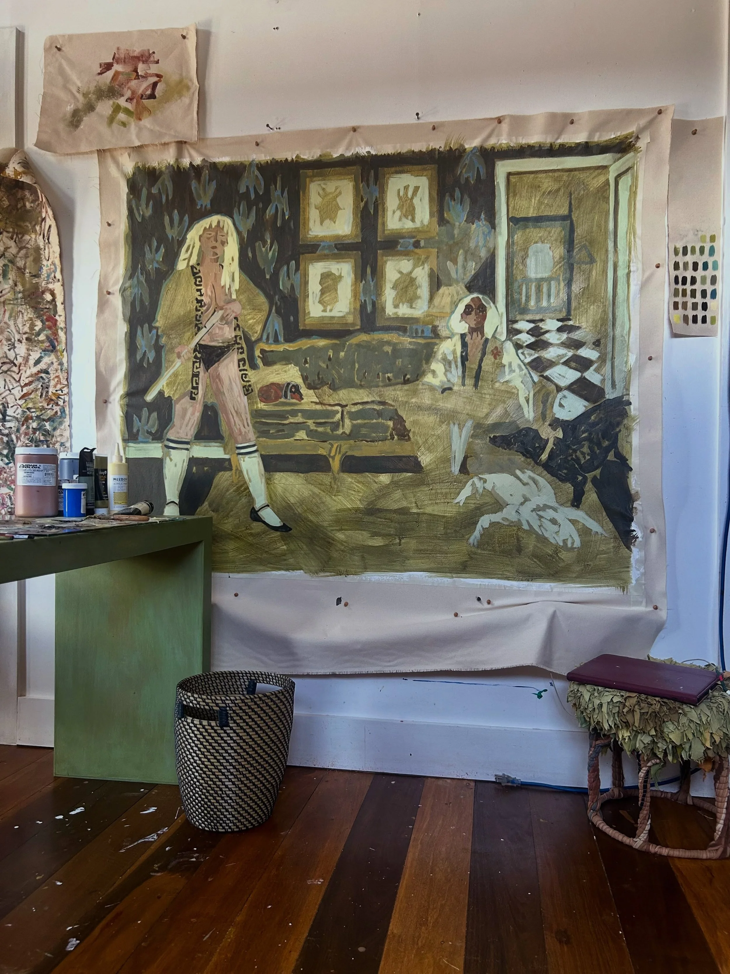Studio views of a new large piece I am currently working on.