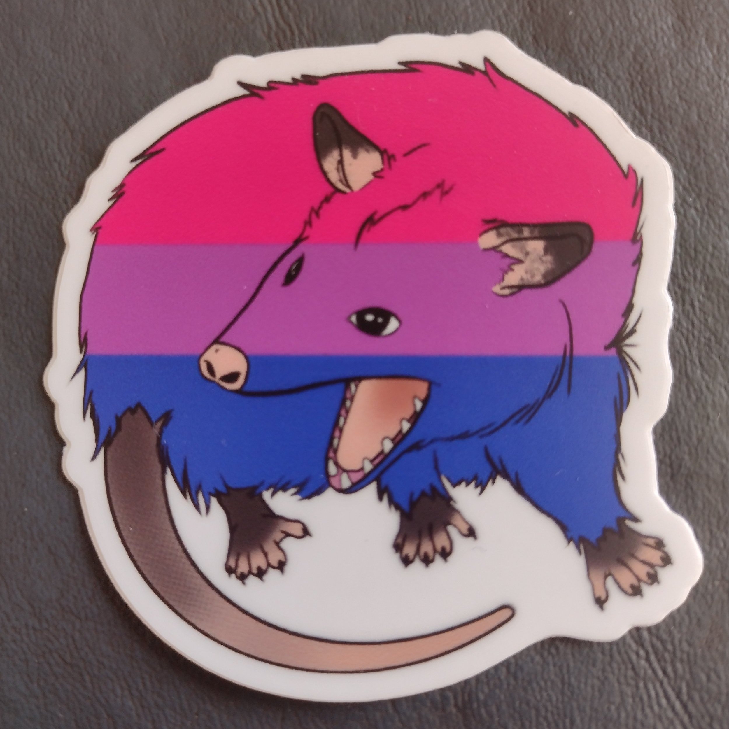 Bi Pride Possum Sticker