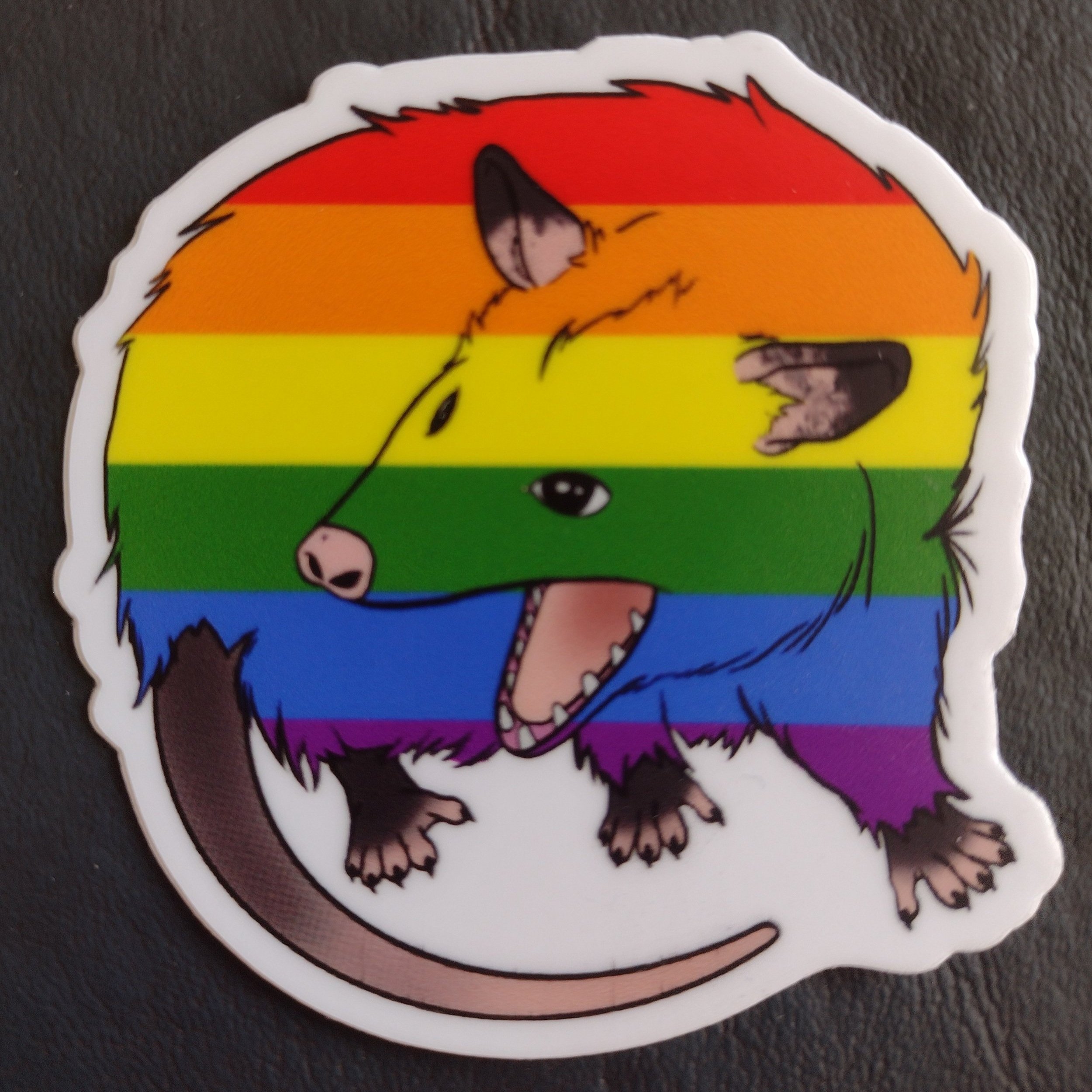 Gay Pride Possum Sticker