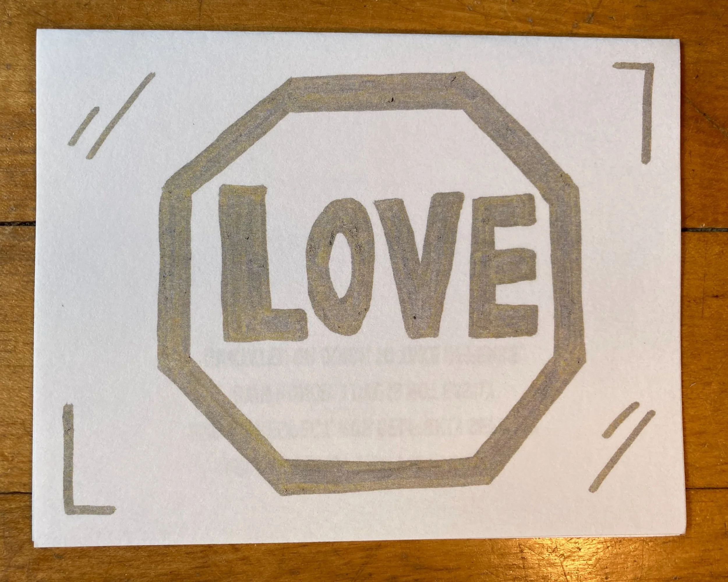 Love Stop Sign Card