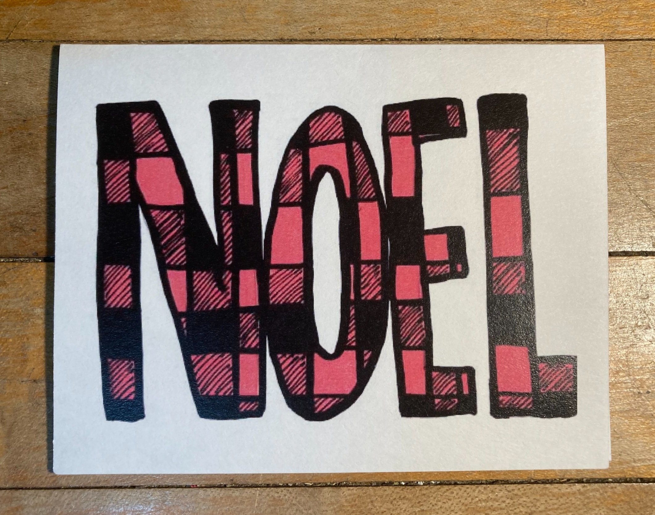 Noel Buffalo Plaid Card