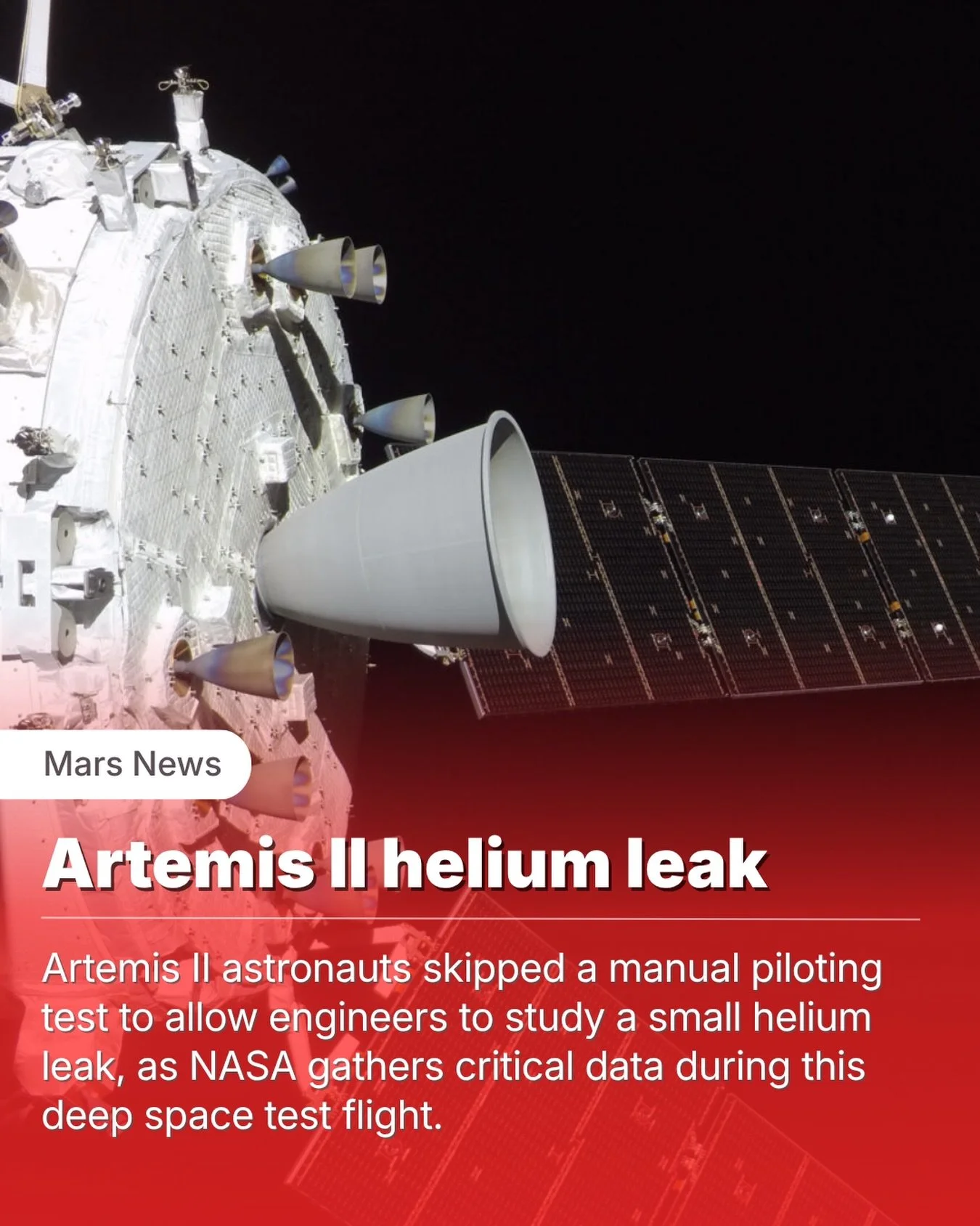 Even when a mission is going right, space has a way of reminding you who&rsquo;s in charge.

During Artemis II, NASA made a late adjustment to the flight plan, canceling a scheduled manual piloting demonstration aboard the Orion spacecraft.

Instead,