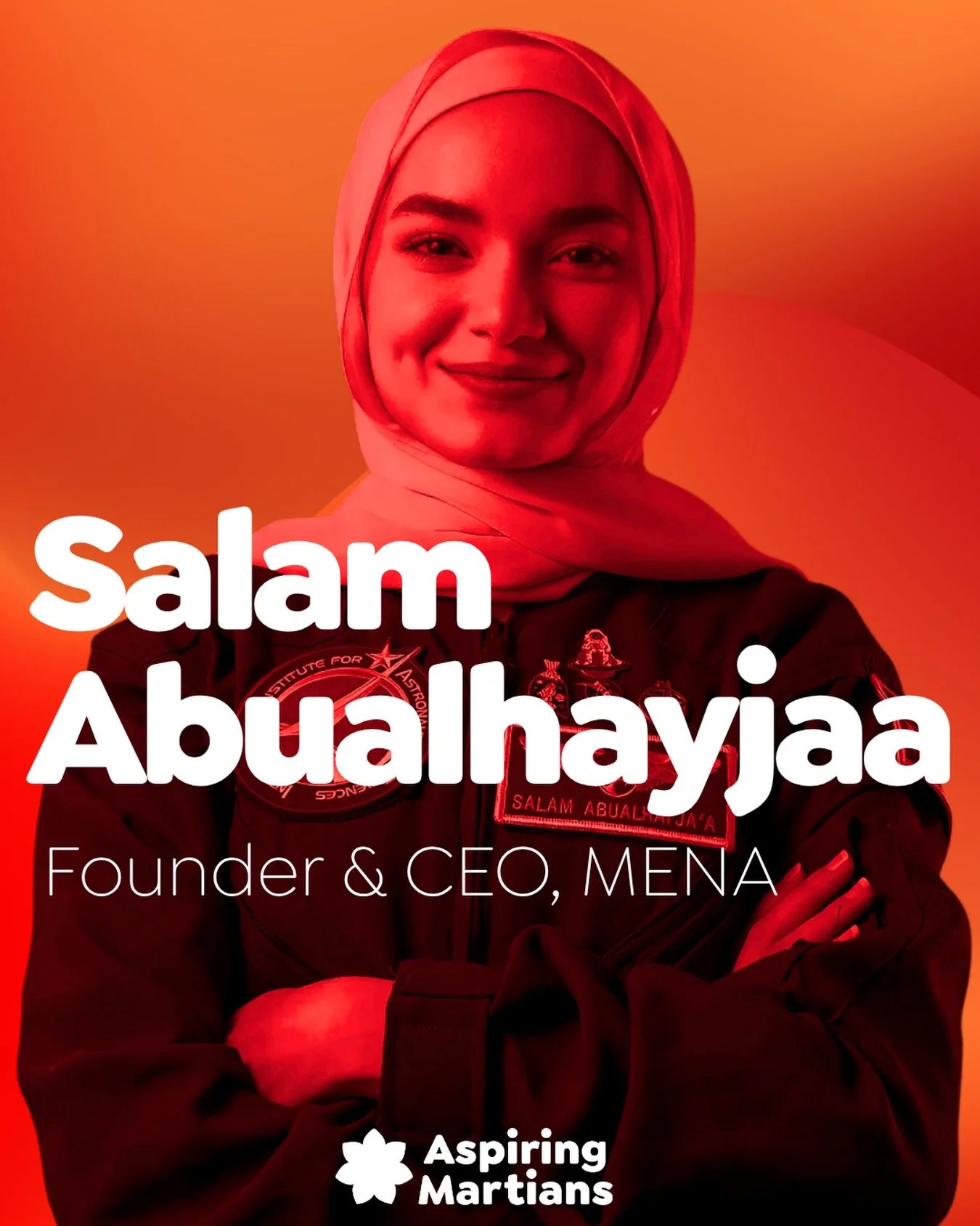 There are some people who don&rsquo;t just imagine the future&hellip; they actively build it.

Meet Salam Abualhayjaa: an analog astronaut, spacesuit engineer, educator, and founder &amp; CEO of MENA. Through her work, she&rsquo;s helping open the do