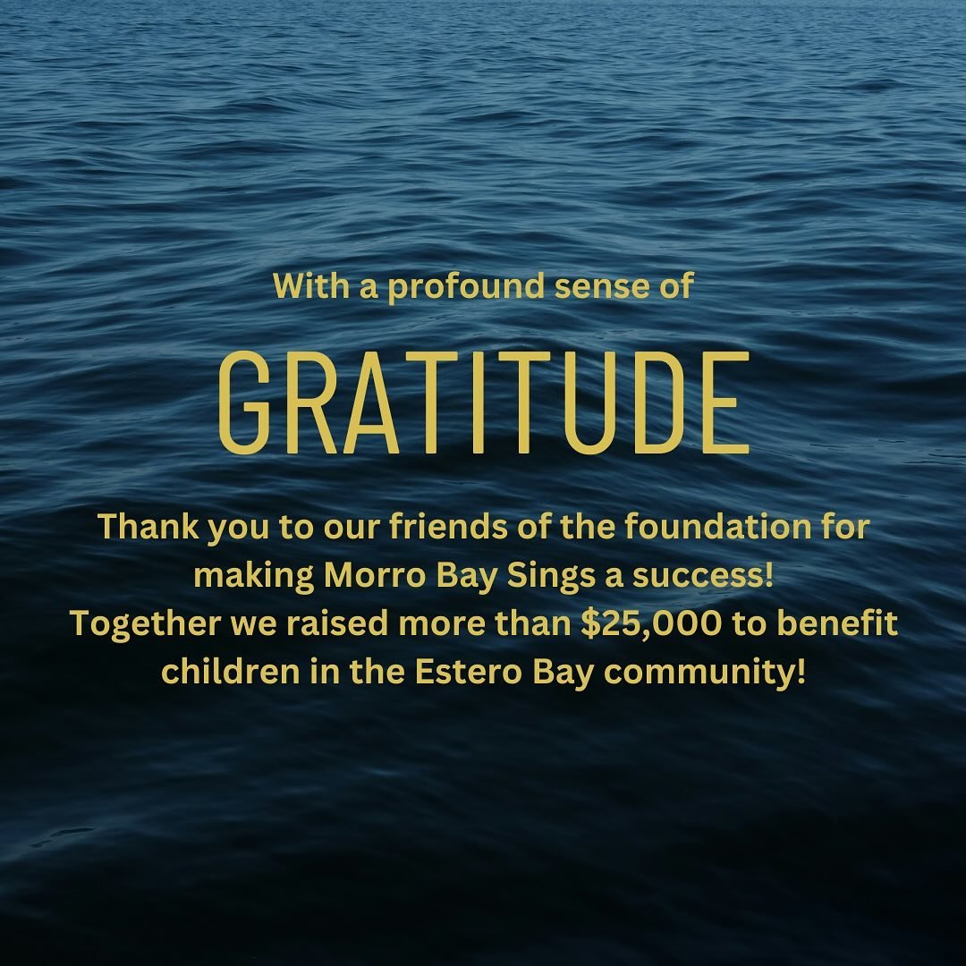 All we can say is, Wow! 🤩 We are still tapping our toes and feeling grateful for an incredible community of donors, volunteers, and friends at last week&rsquo;s Sings! Together we raised more than $25,000 for Estero Bay youth. With increased access 