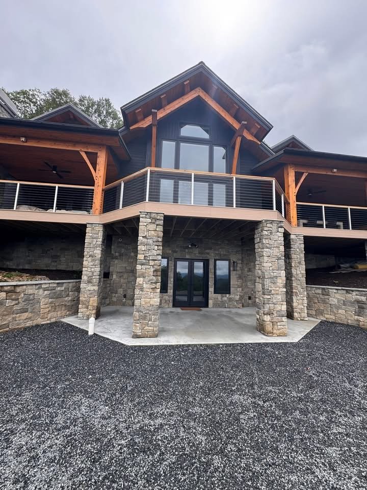 House Built by: Gregory Jenkins Builders of Bryson City 
Rock Work by: Robert Banks Stone Masonry 