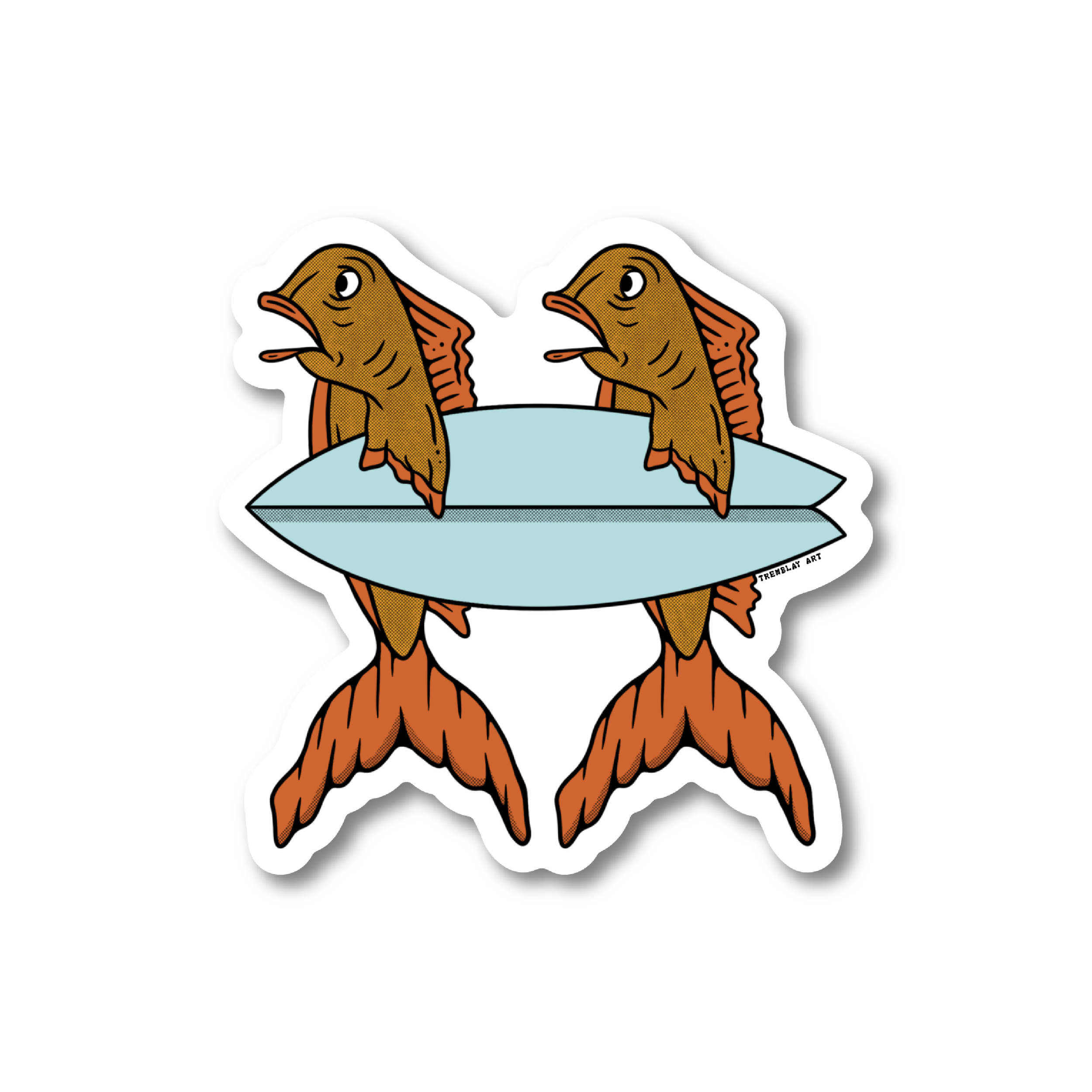 Twin Fin Sticker