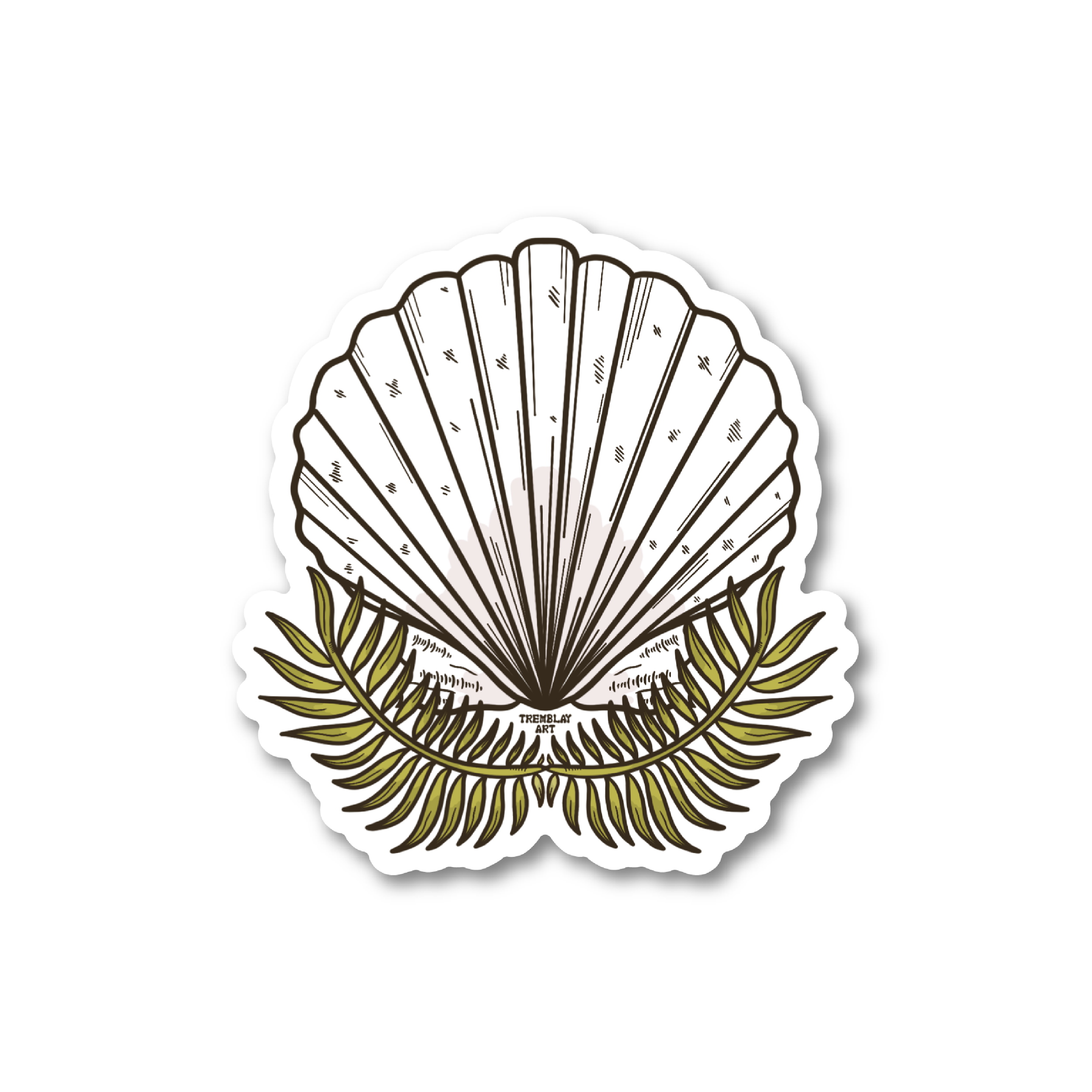 White Shell Sticker