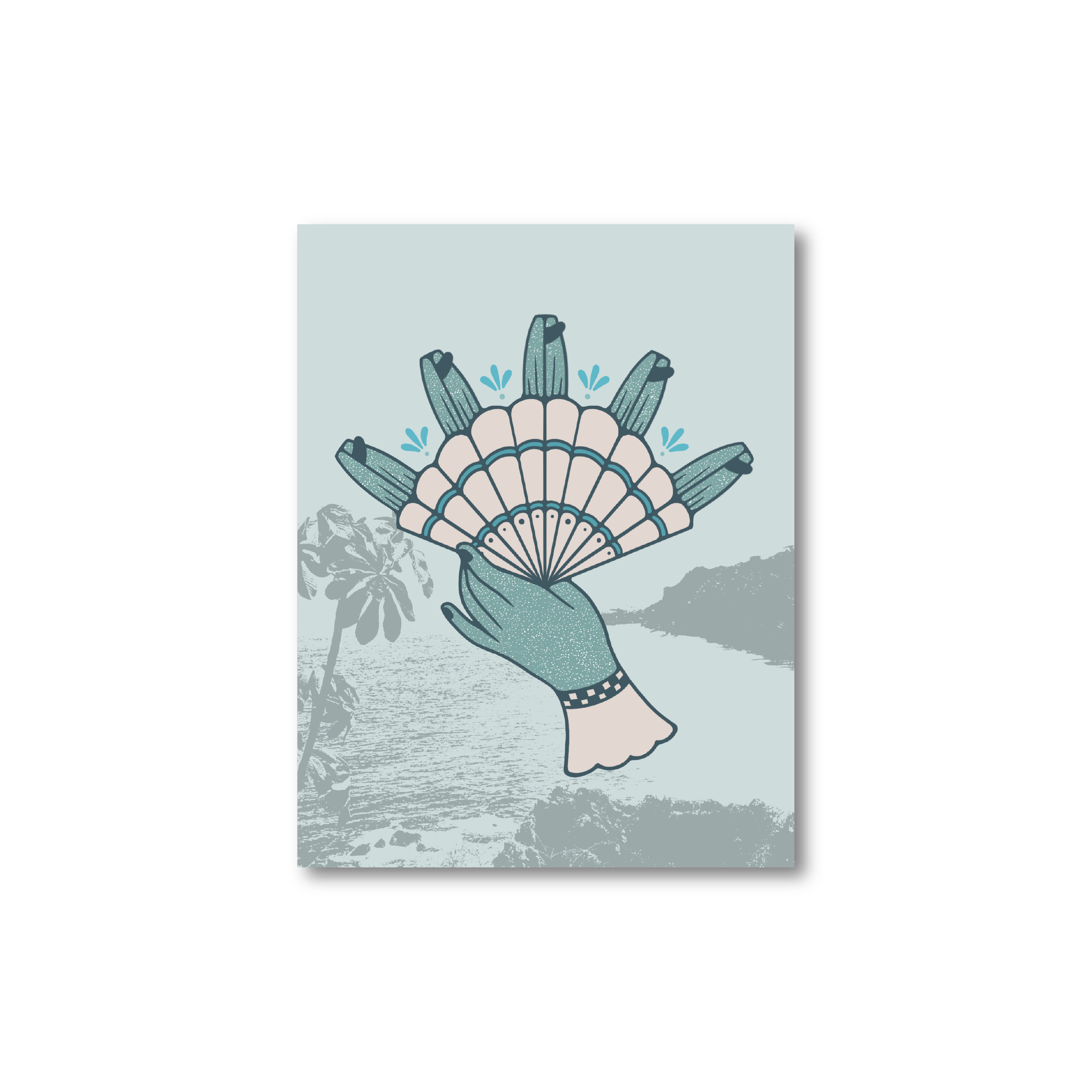Hand Fan Print