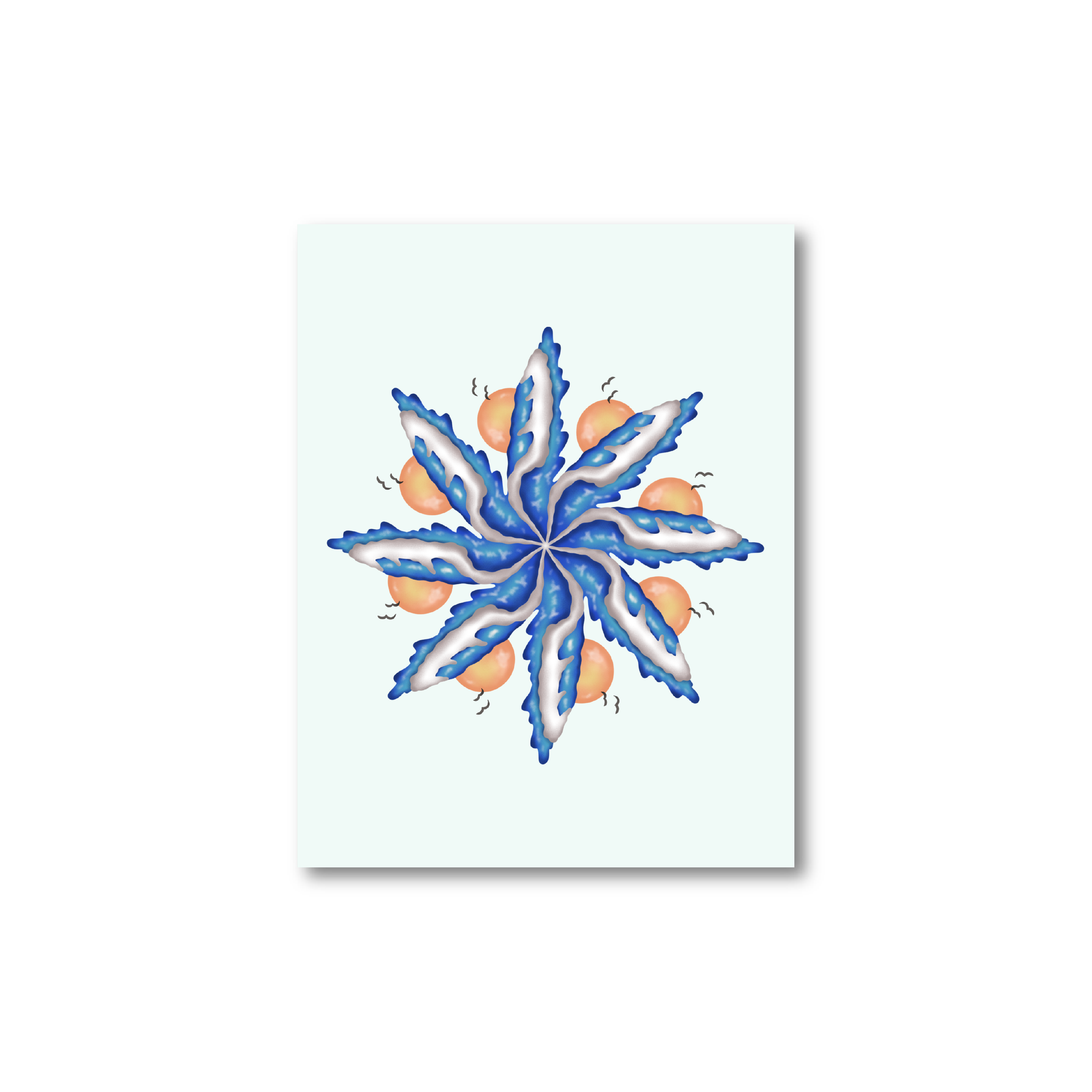 Wave Mandala Print