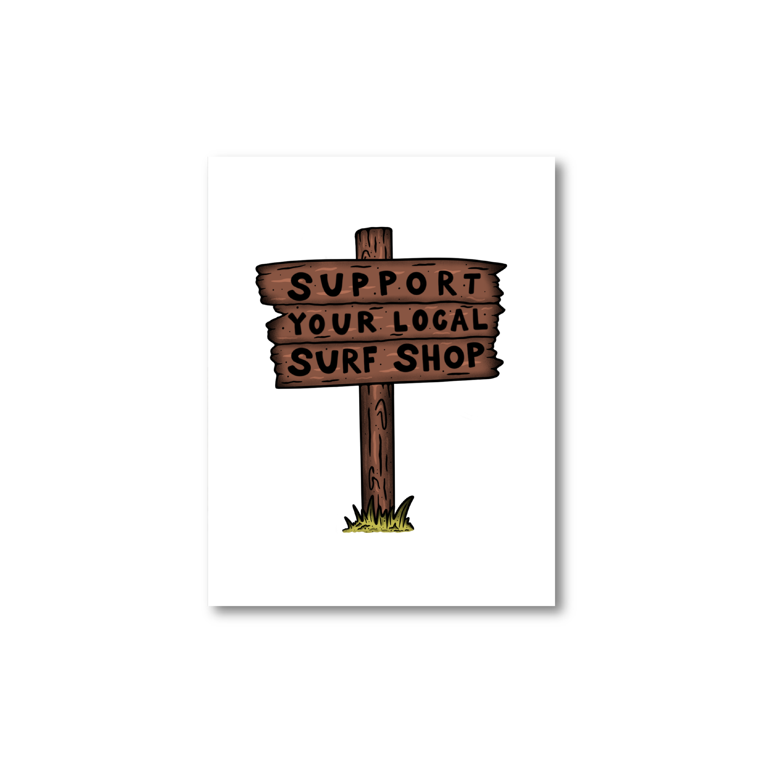 Wood Sign Print