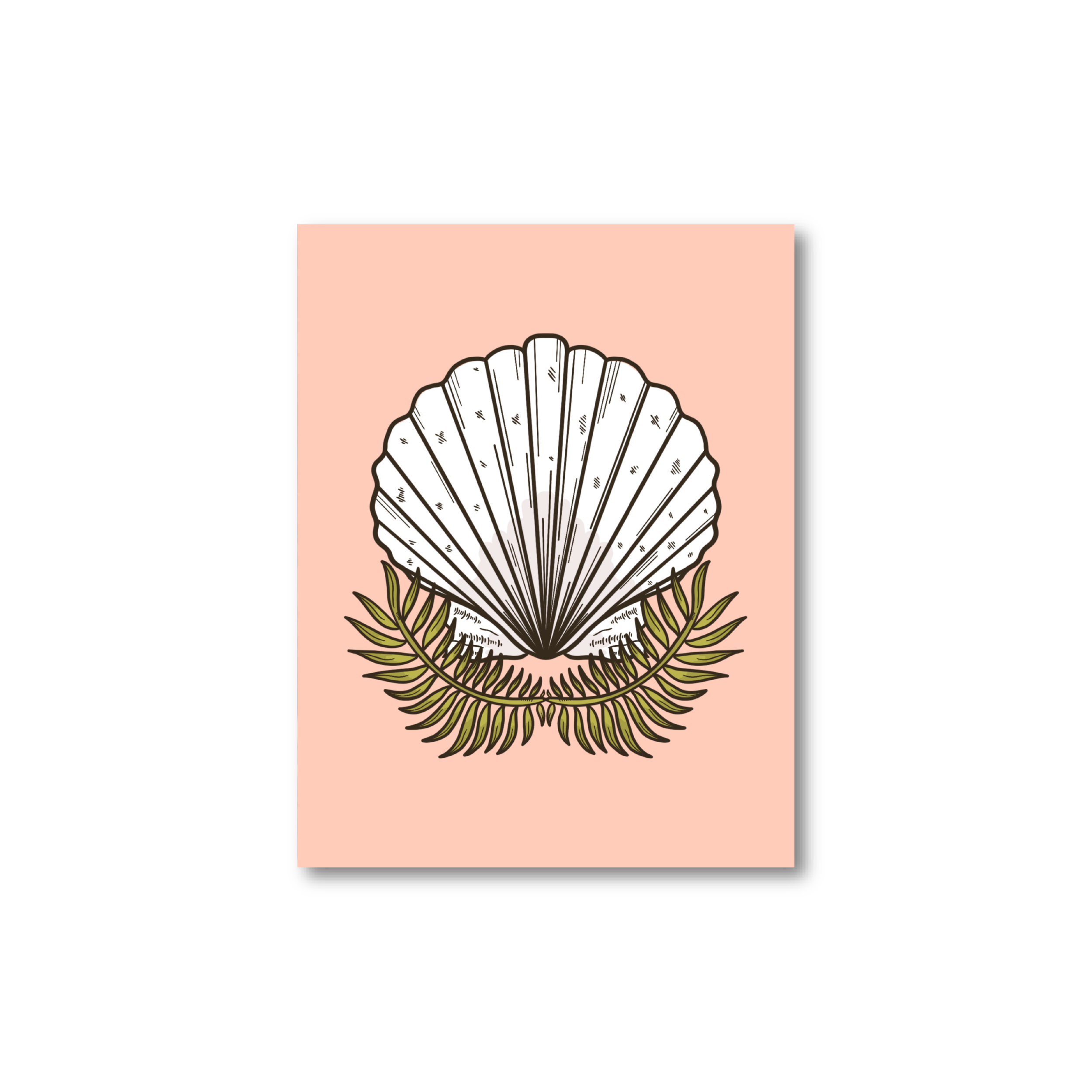 White Shell Print