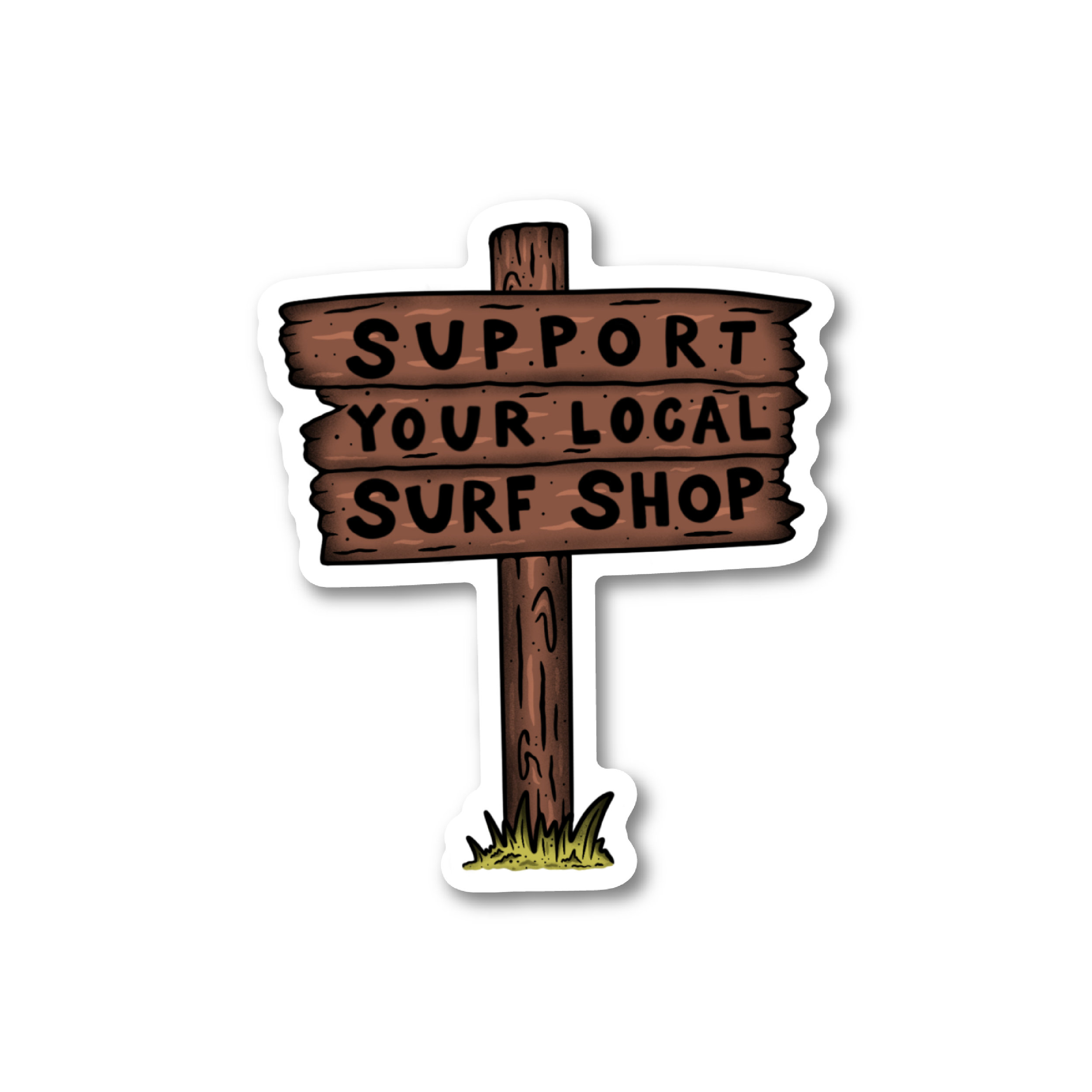 Wood Sign Sticker