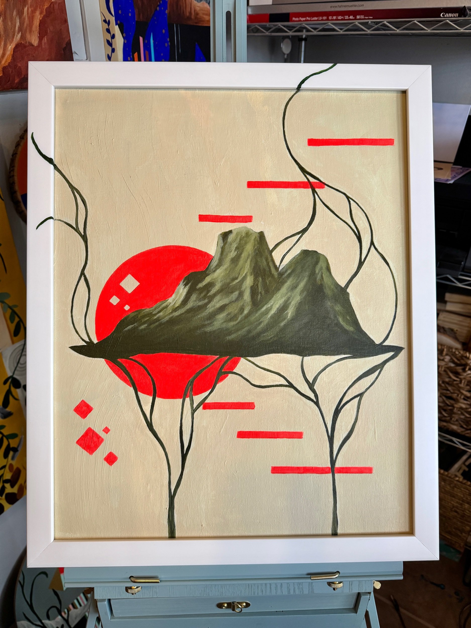 abstract landscape painting 16x20 canvas
